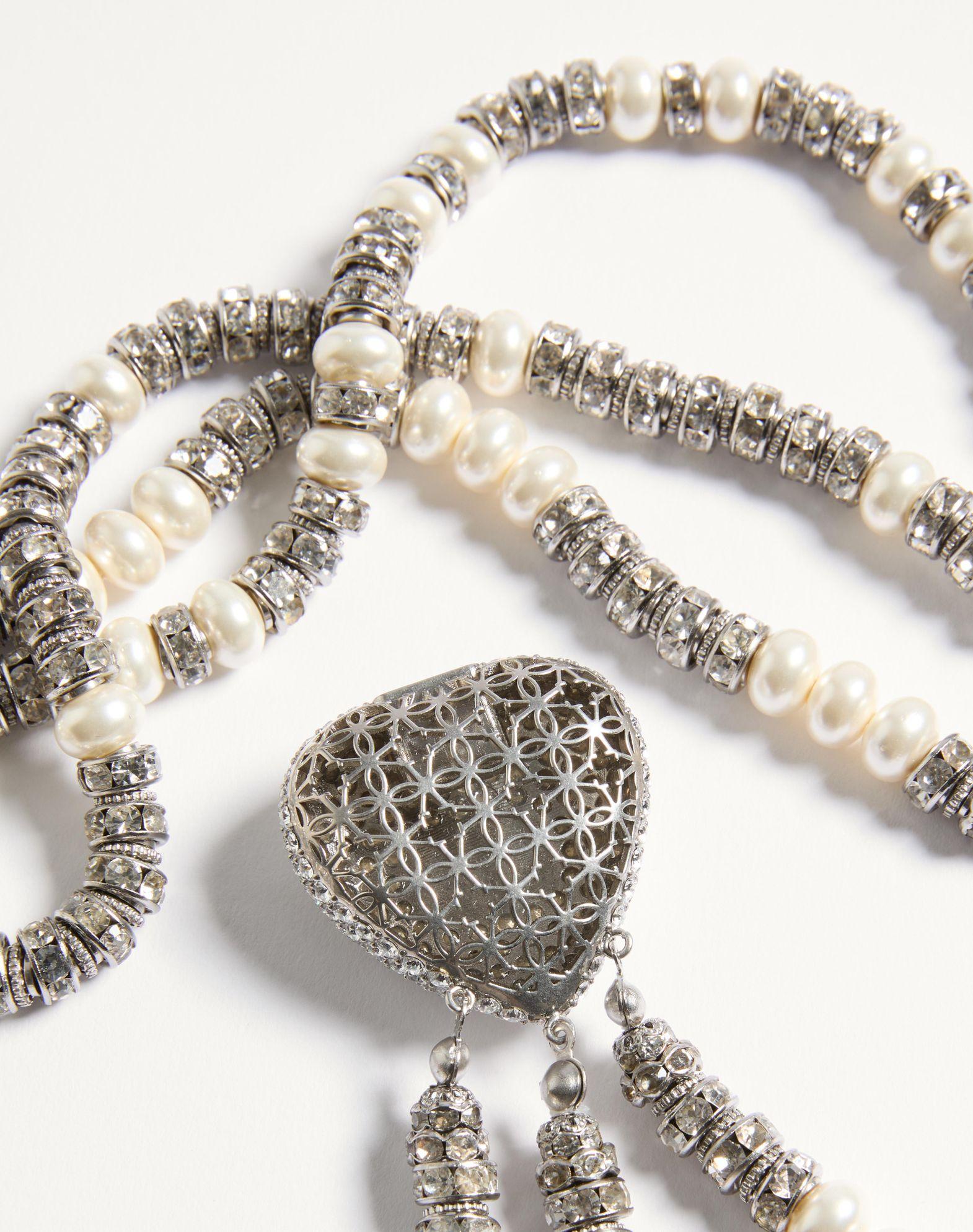 Coeur Royal Necklace In Metal, Enamel, Pearls And Crystals  Product Image