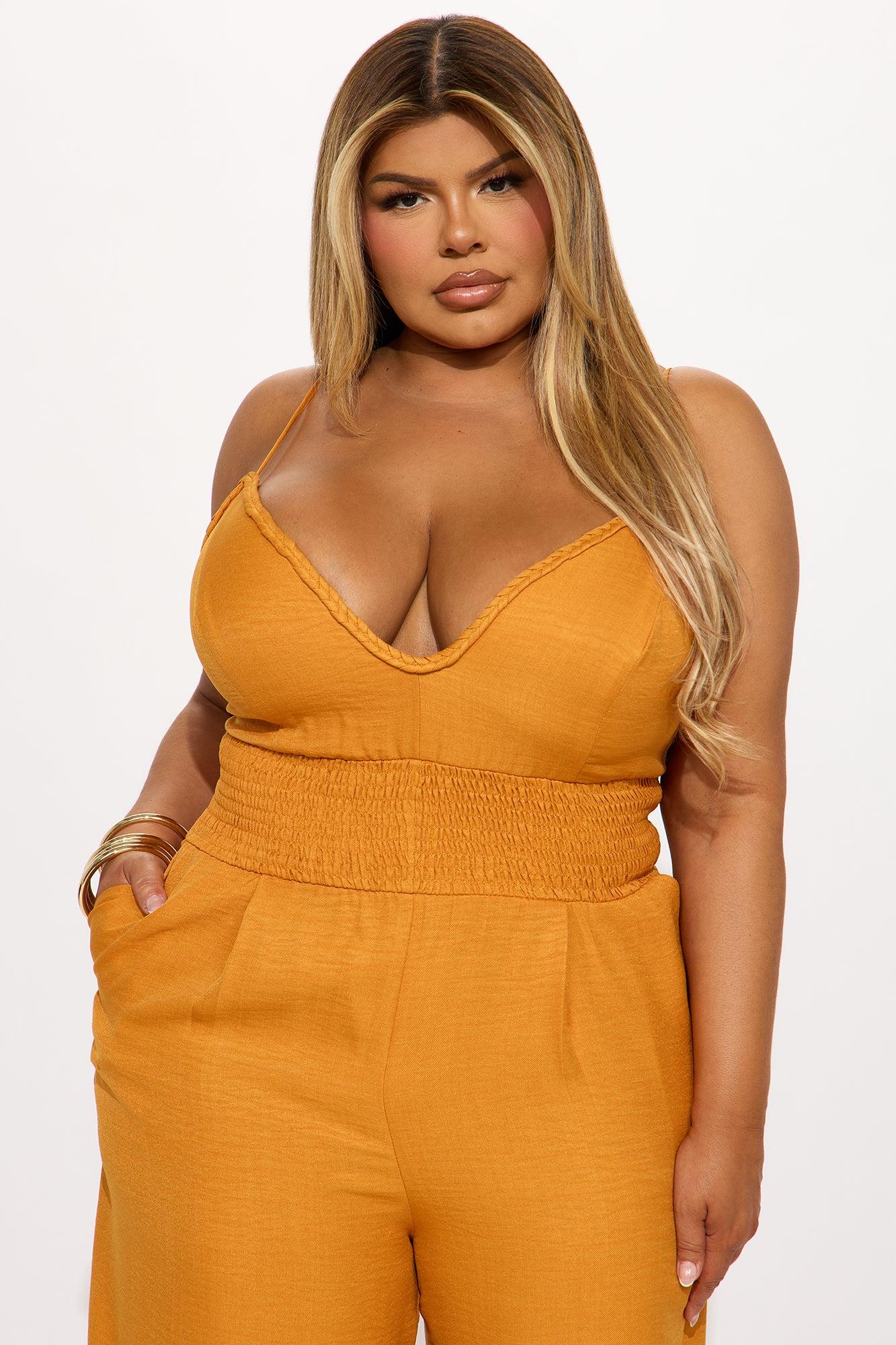 Vacay Mami Jumpsuit - Mustard Product Image