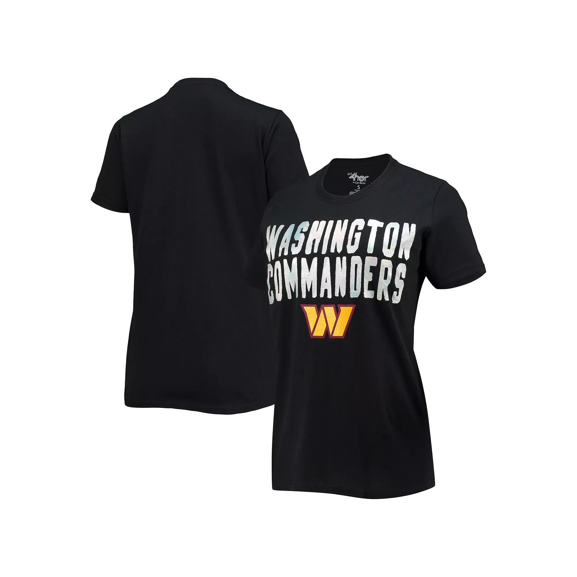 Women's G-III 4Her by Carl Banks Black Washington Commanders Endzone T-Shirt,  Product Image