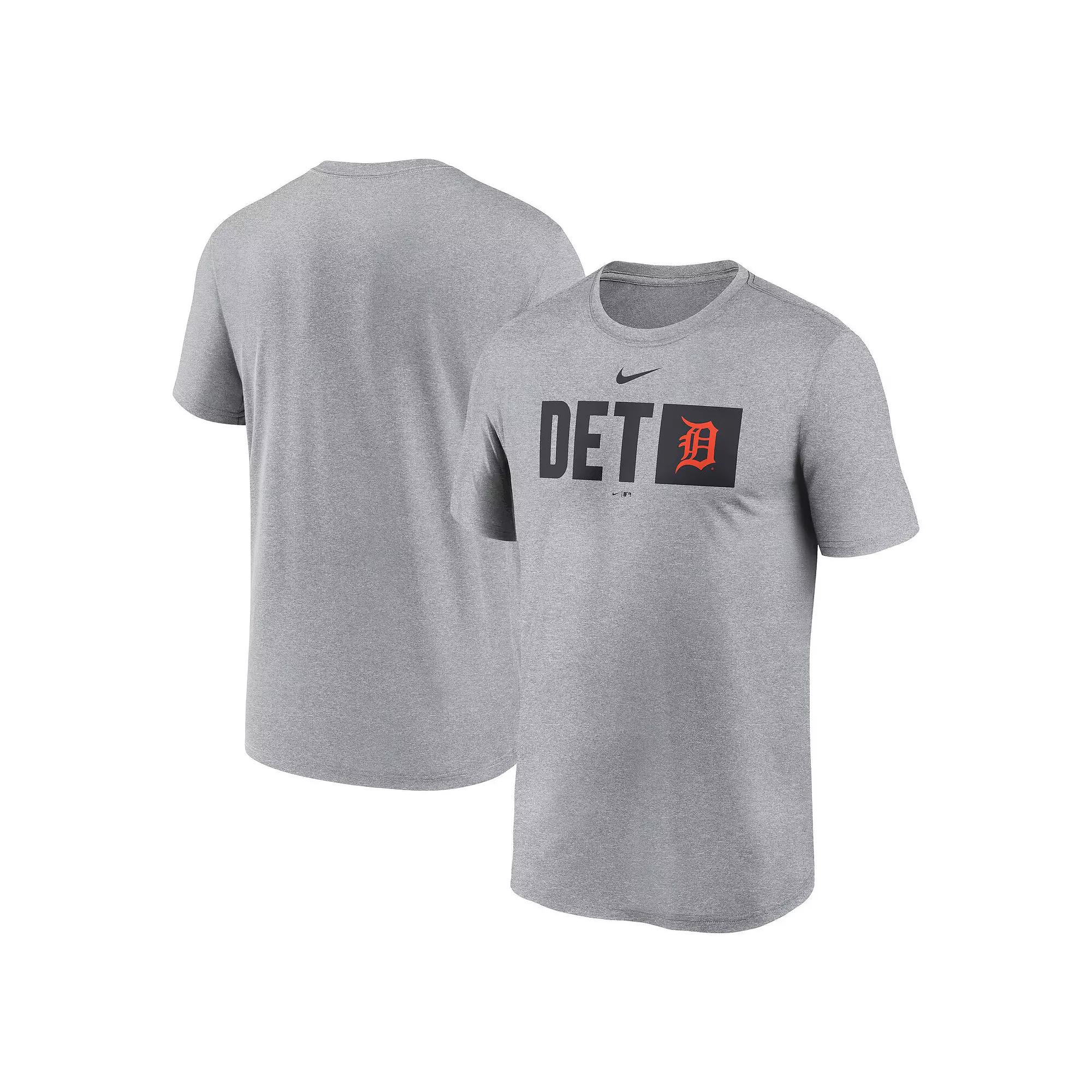 Men's Nike Heather Gray Detroit Tigers Tricode Legend Performance T-Shirt,  Product Image