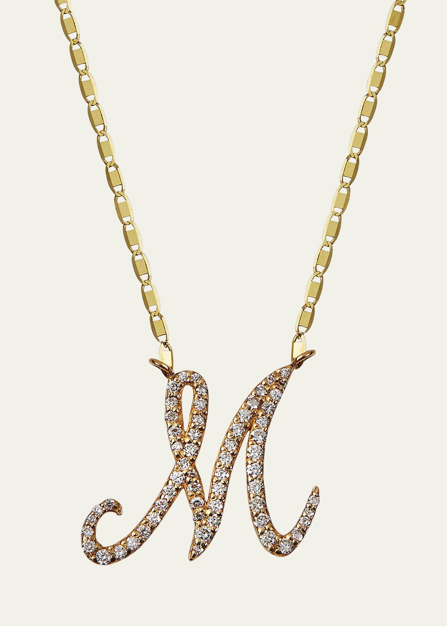 Small Flawless Malibu Diamond Initial Necklace, A-Z Product Image