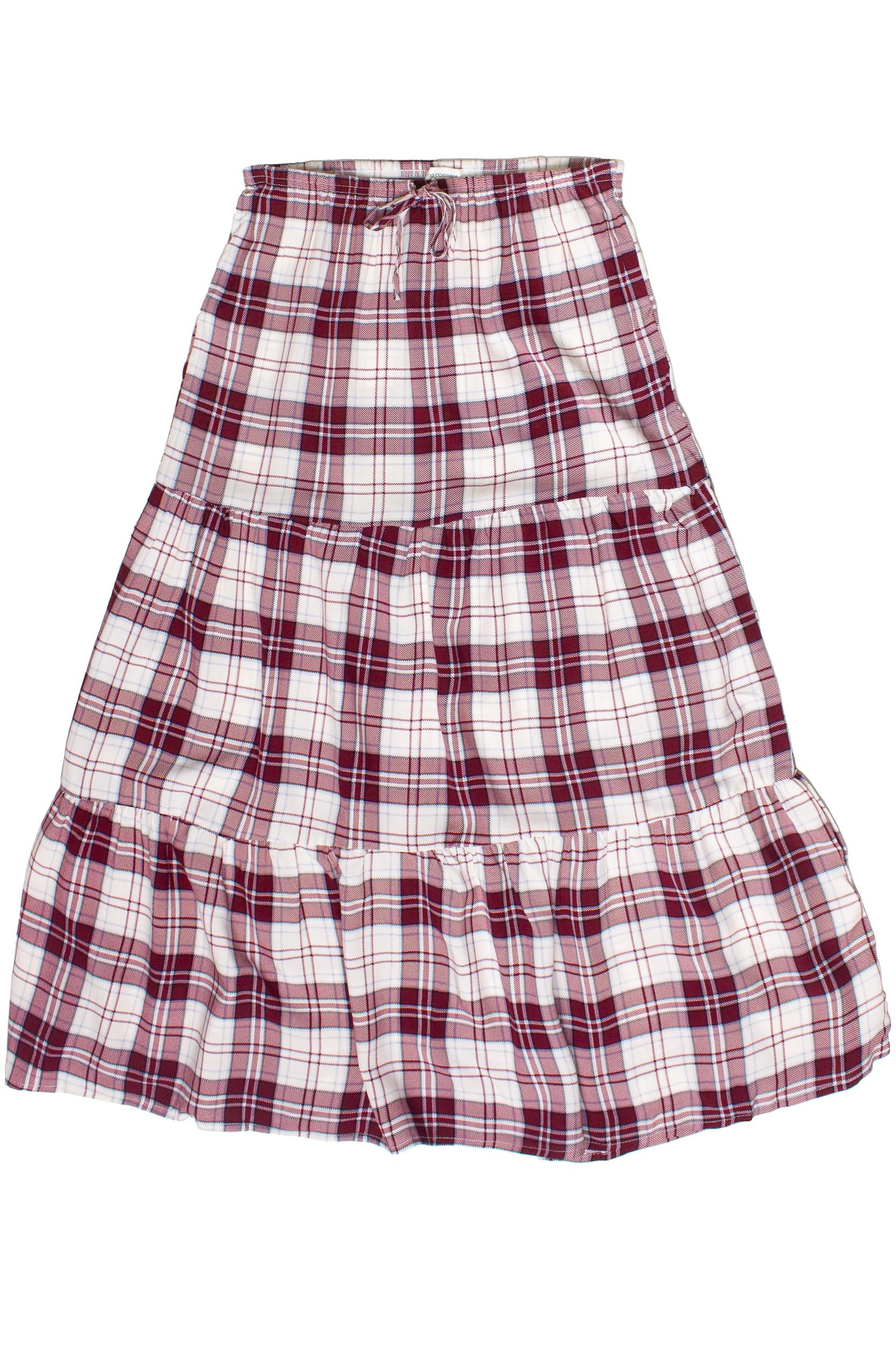 Plaid Tiered Maxi Skirt Product Image