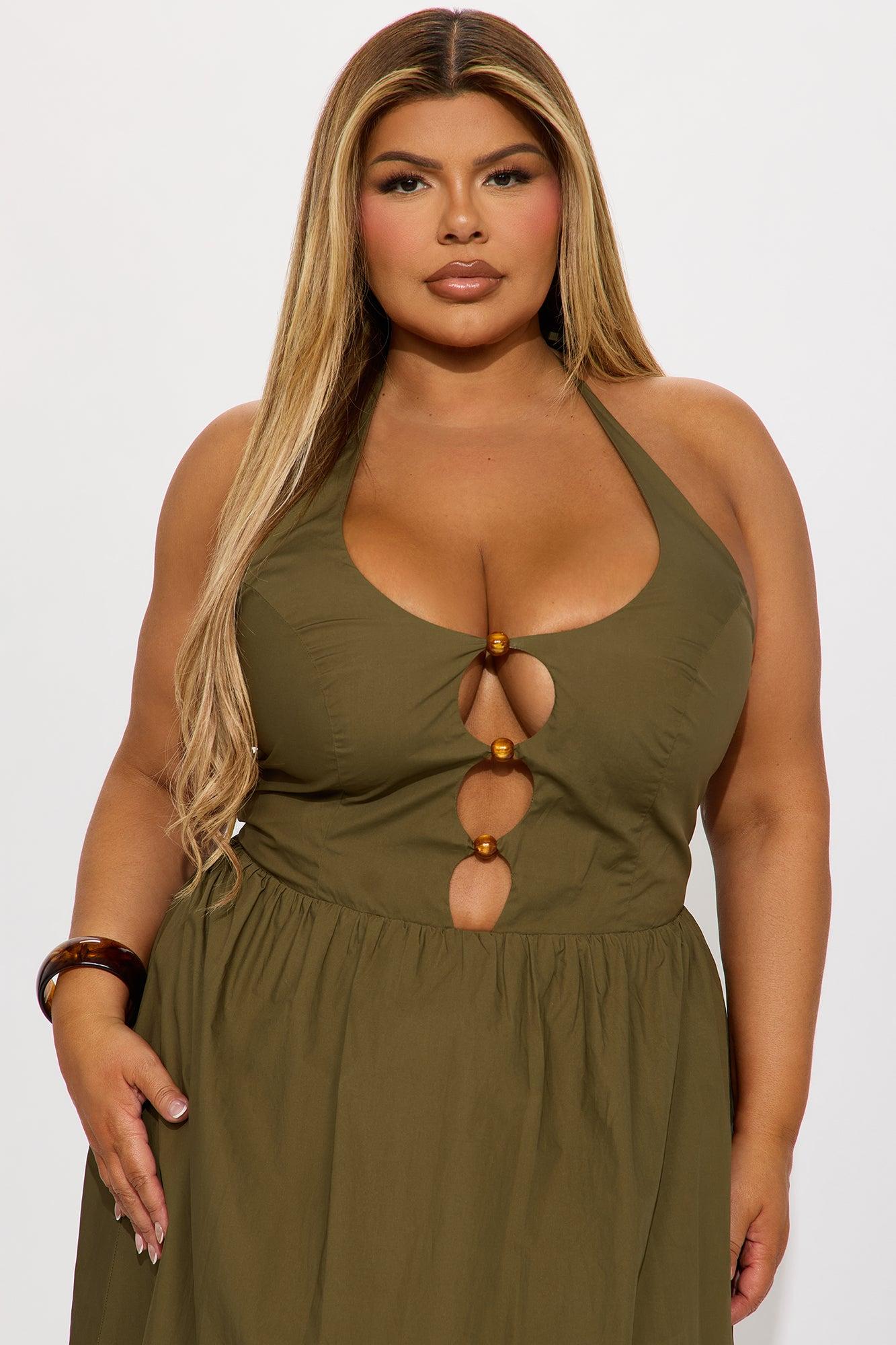 Melinda Poplin Midi Dress - Olive Product Image