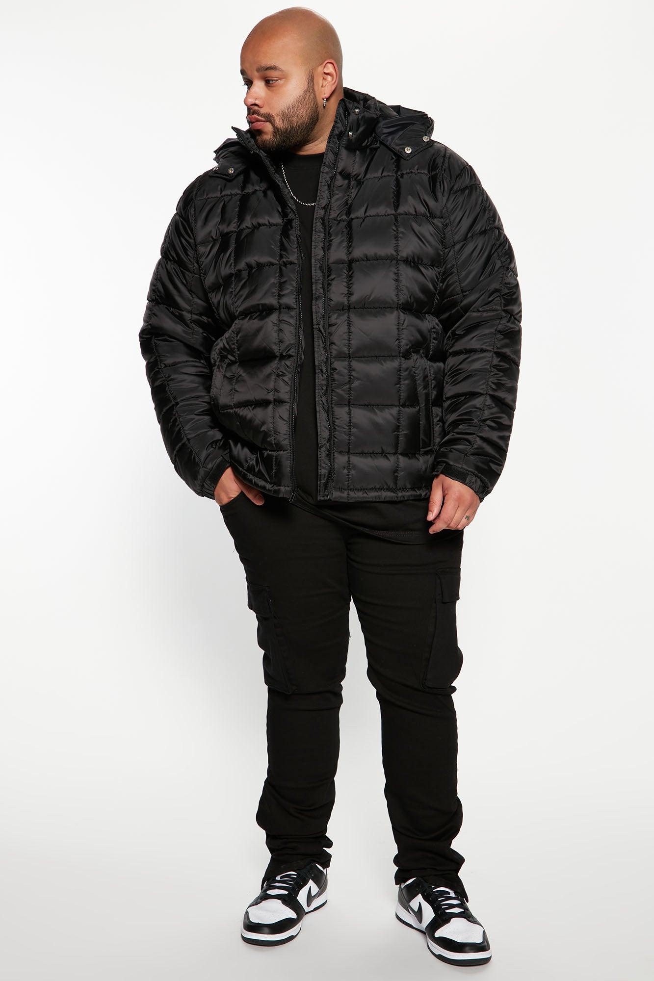 Grenade Like Hooded Puffer Jacket - Black Product Image