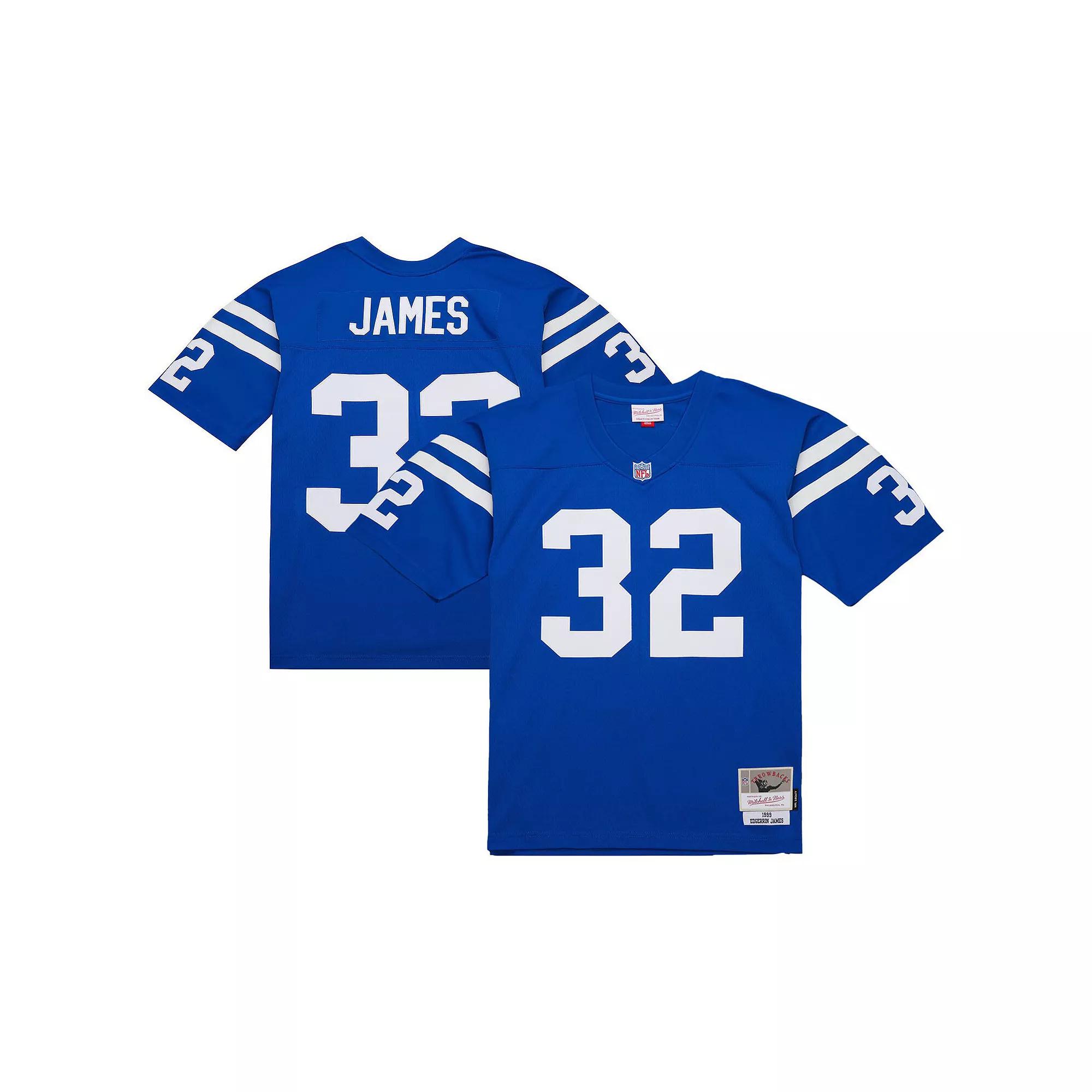 Men's Mitchell & Ness Edgerrin James Royal Indianapolis Colts 1999 Legacy Replica Jersey, Size: 3XL, Blue Product Image