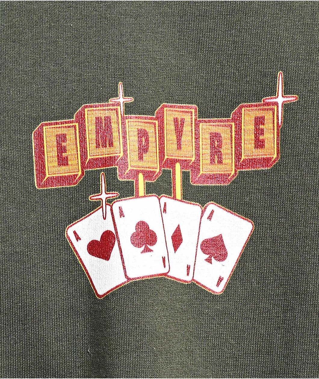 Empyre Two Wheels Forever Olive Green T-Shirt  Product Image