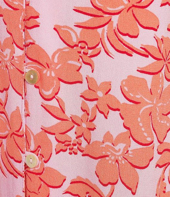 Roxy Shelley Coast Cap Sleeve Floral Printed Midi Dress Product Image