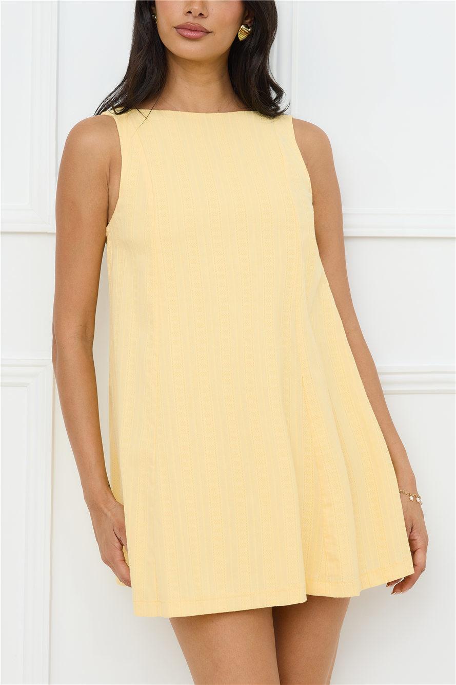 Effortless Icon Mini Dress Yellow Product Image
