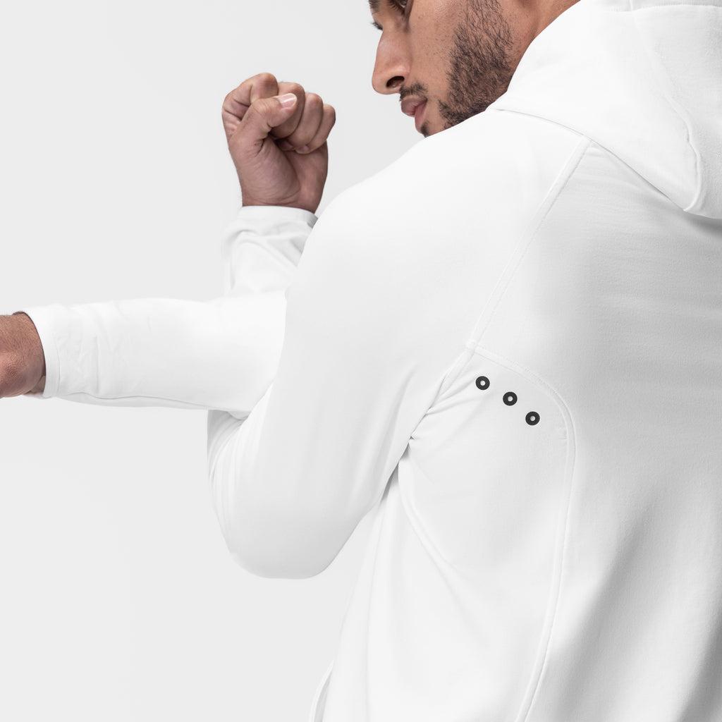 0943. Performance Fleece Zip Hoodie - White Product Image