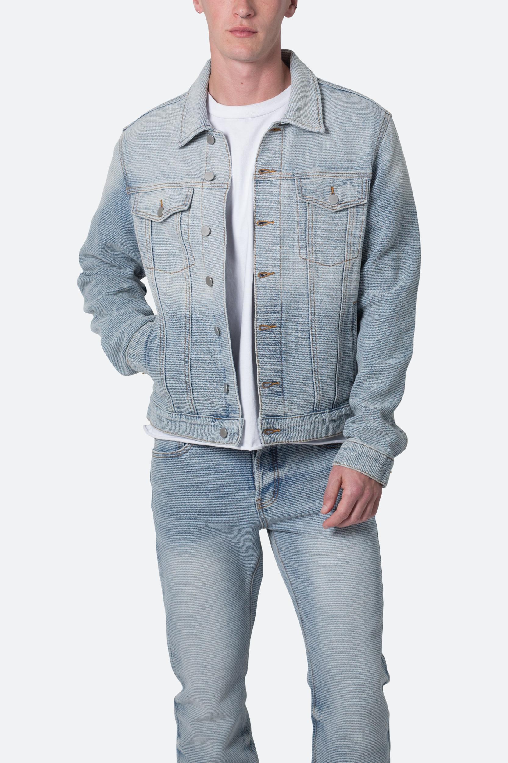 Western Crosshatch Trucker Jacket - Blue Product Image
