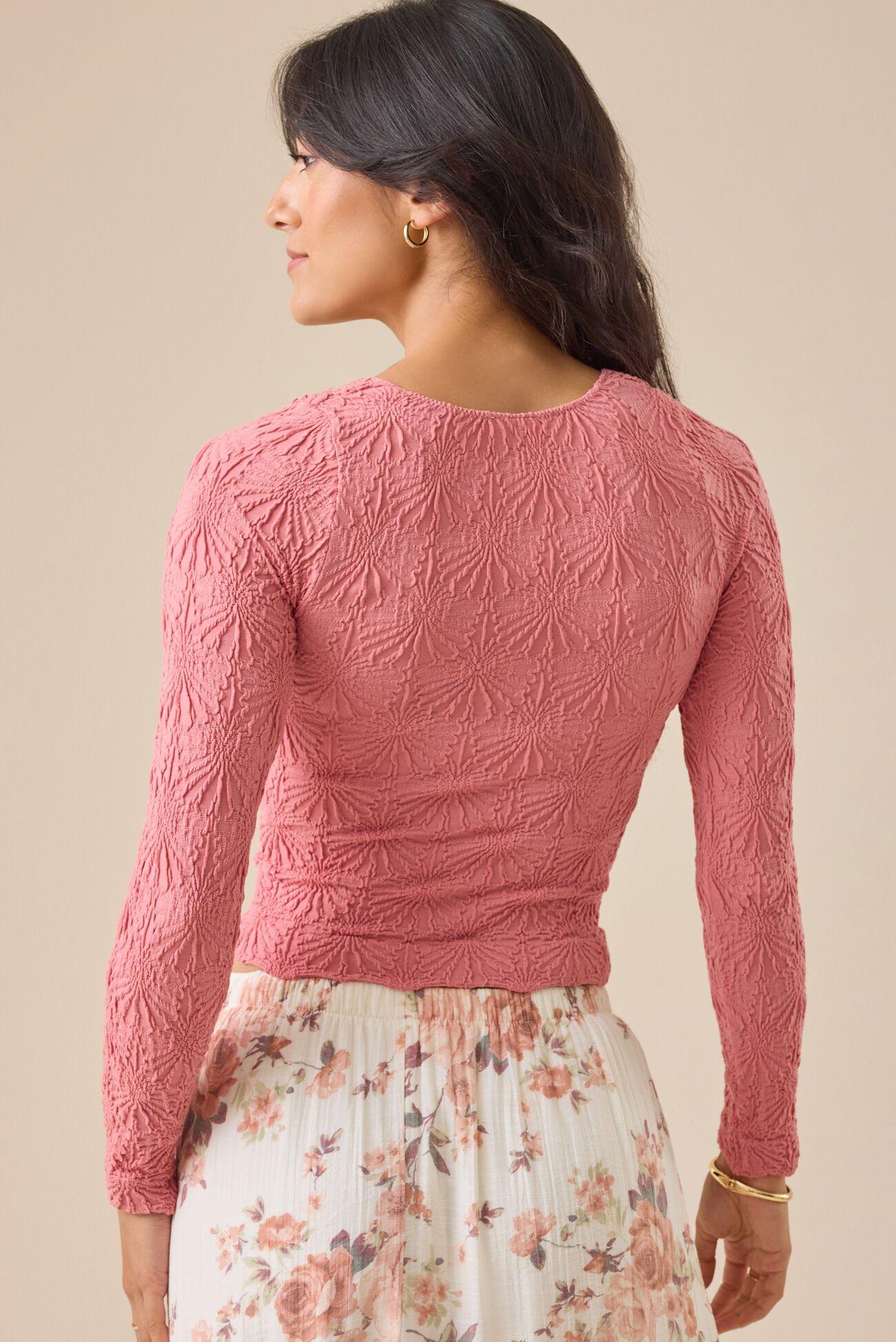 Blaire Seamless Floral Long Sleeve Cami Product Image