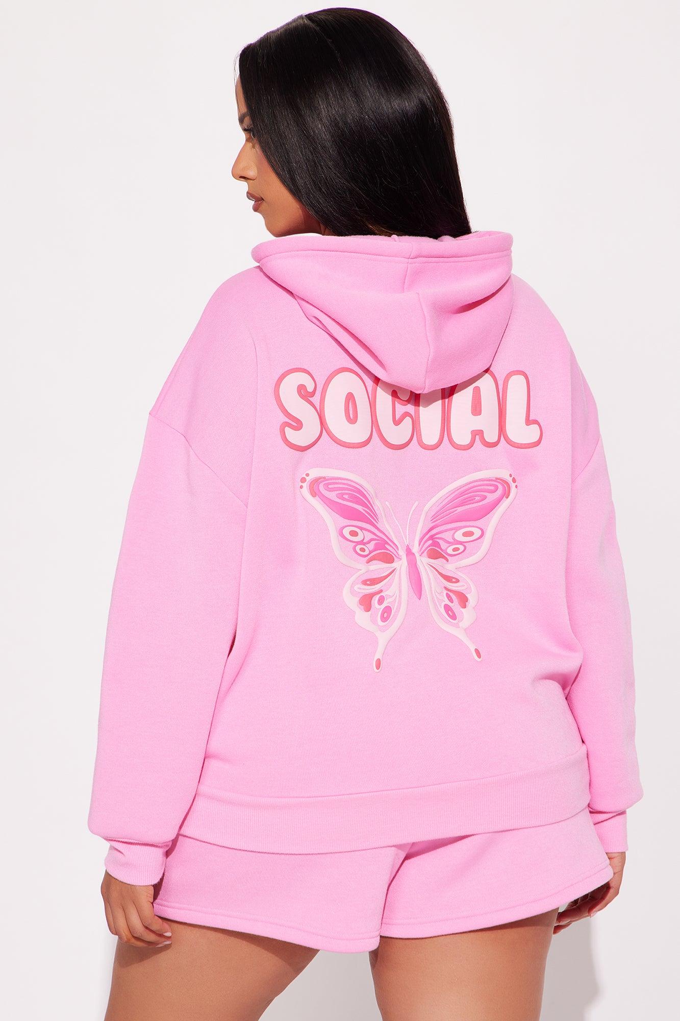 Flutter Love Fleece Short Set - Pink/combo Product Image