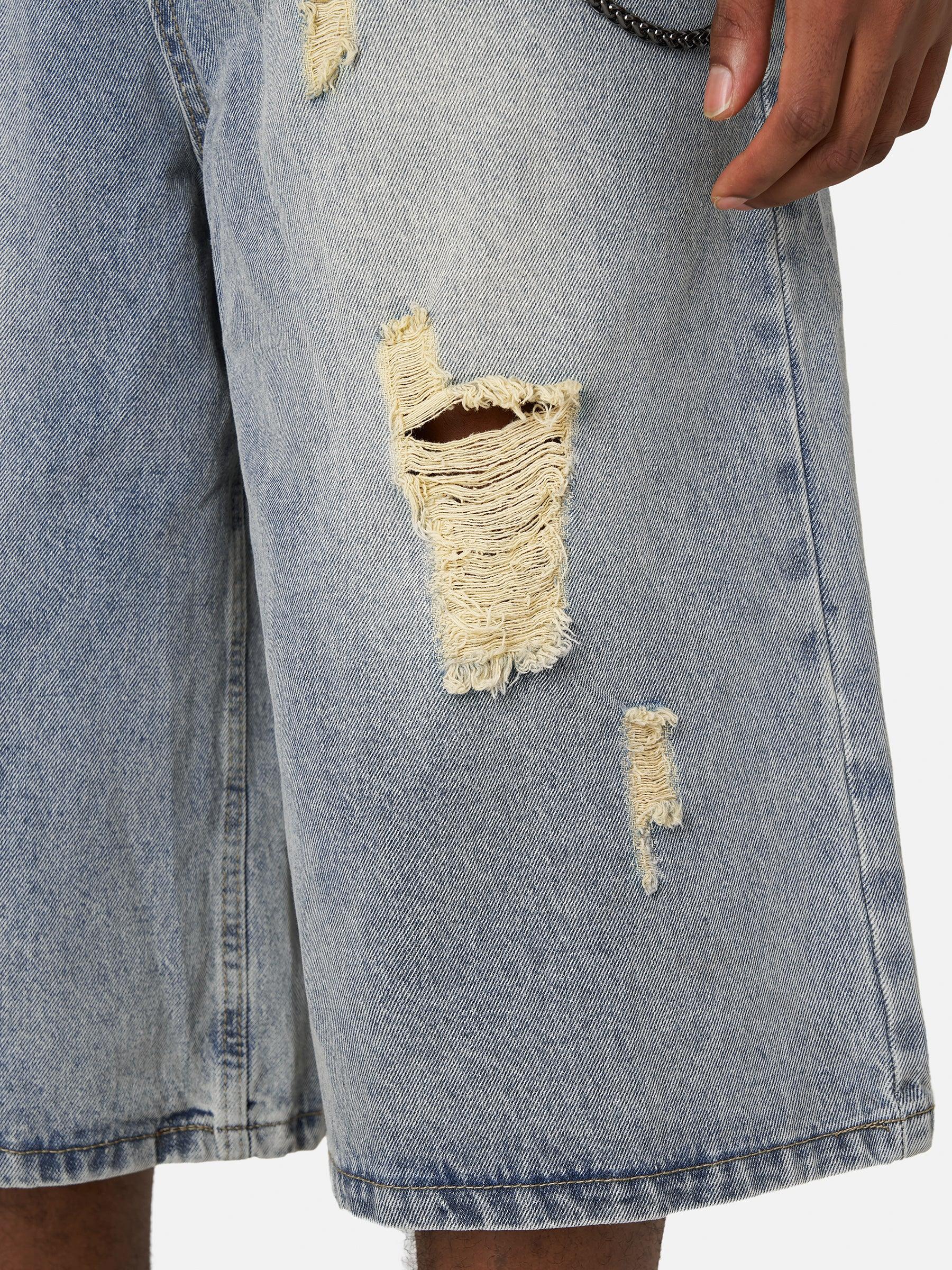 Aelfric Eden Distressed Baggy Longline Jorts Product Image