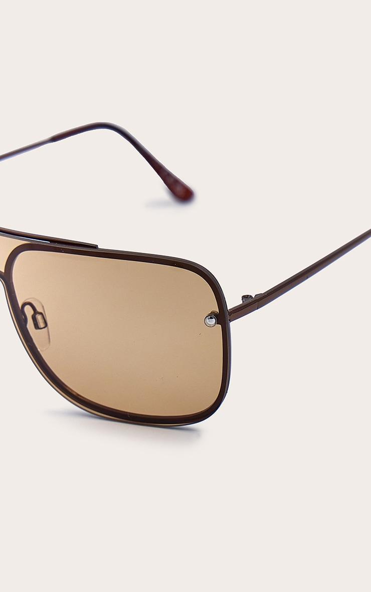 Smokey Choc Skinny Aviator Sunglasses Product Image