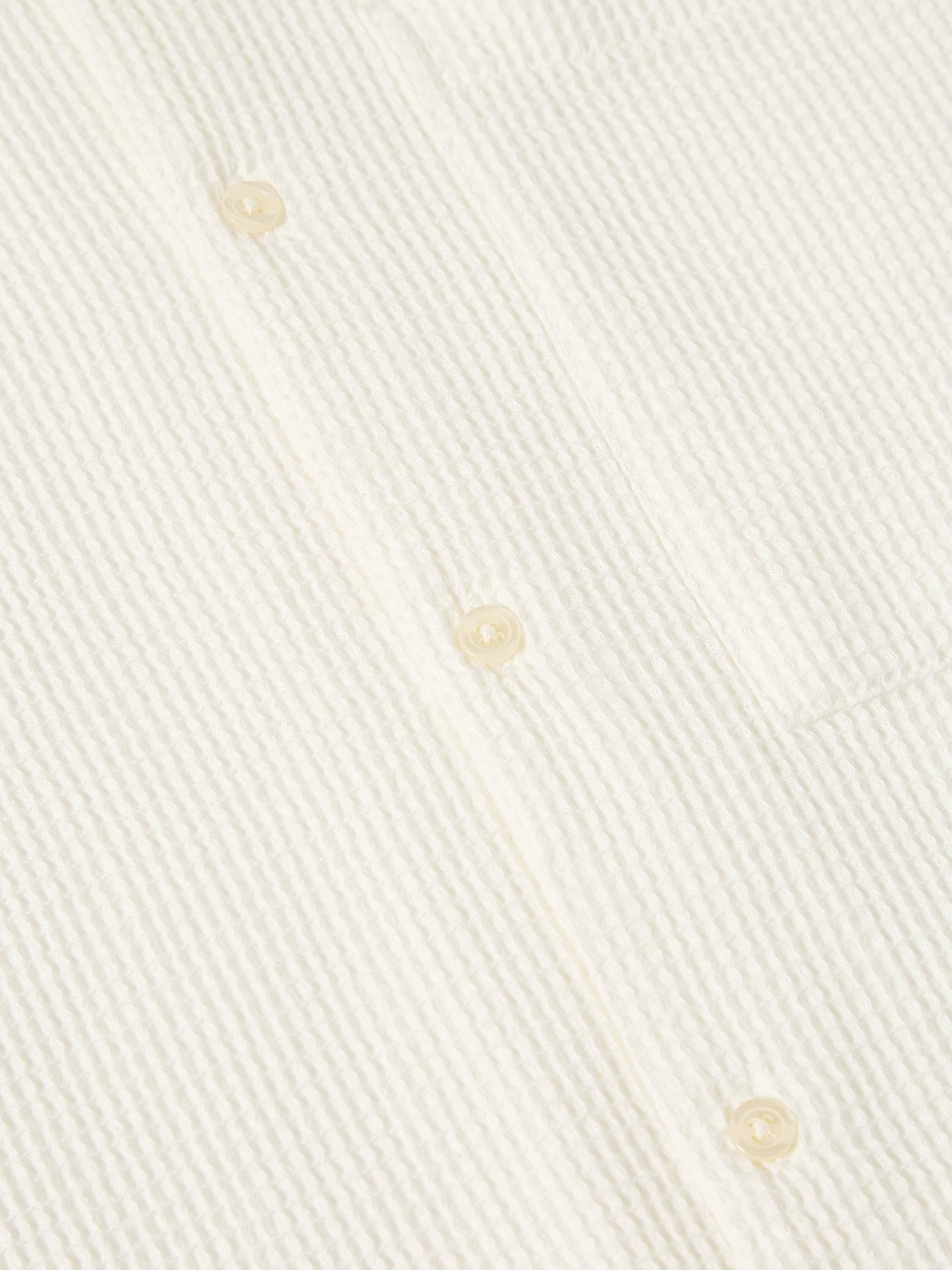 Ecru Japanese Waffle Camp Shirt Product Image