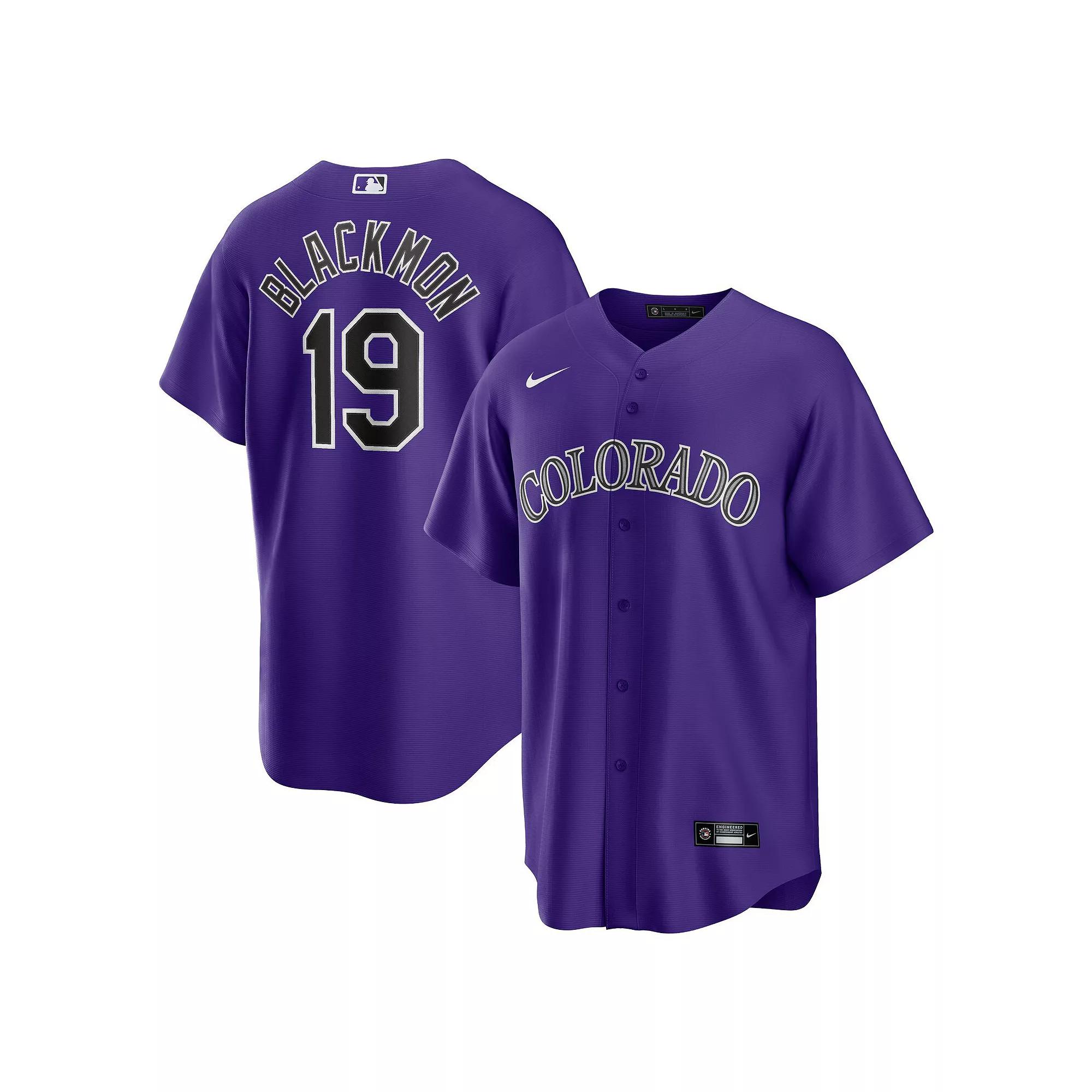 Men's Nike Charlie Blackmon Purple Colorado Rockies Alternate Replica Player Name Jersey,  Product Image