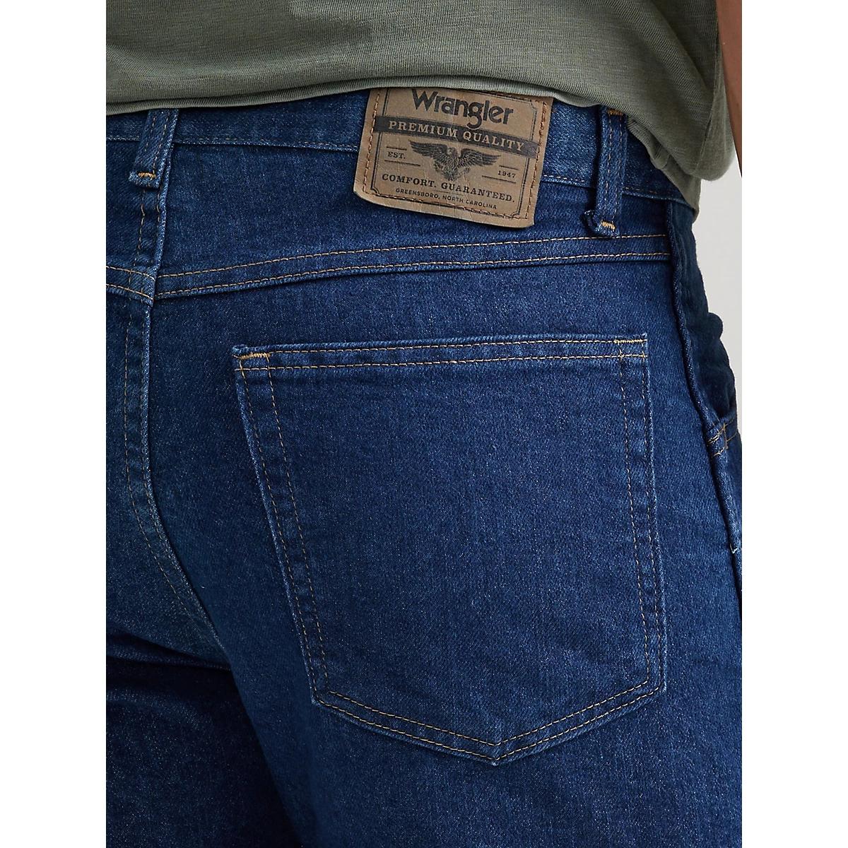 Wrangler® Men's Five Star Premium Midweight Stretch Jean in Dark Wash Product Image