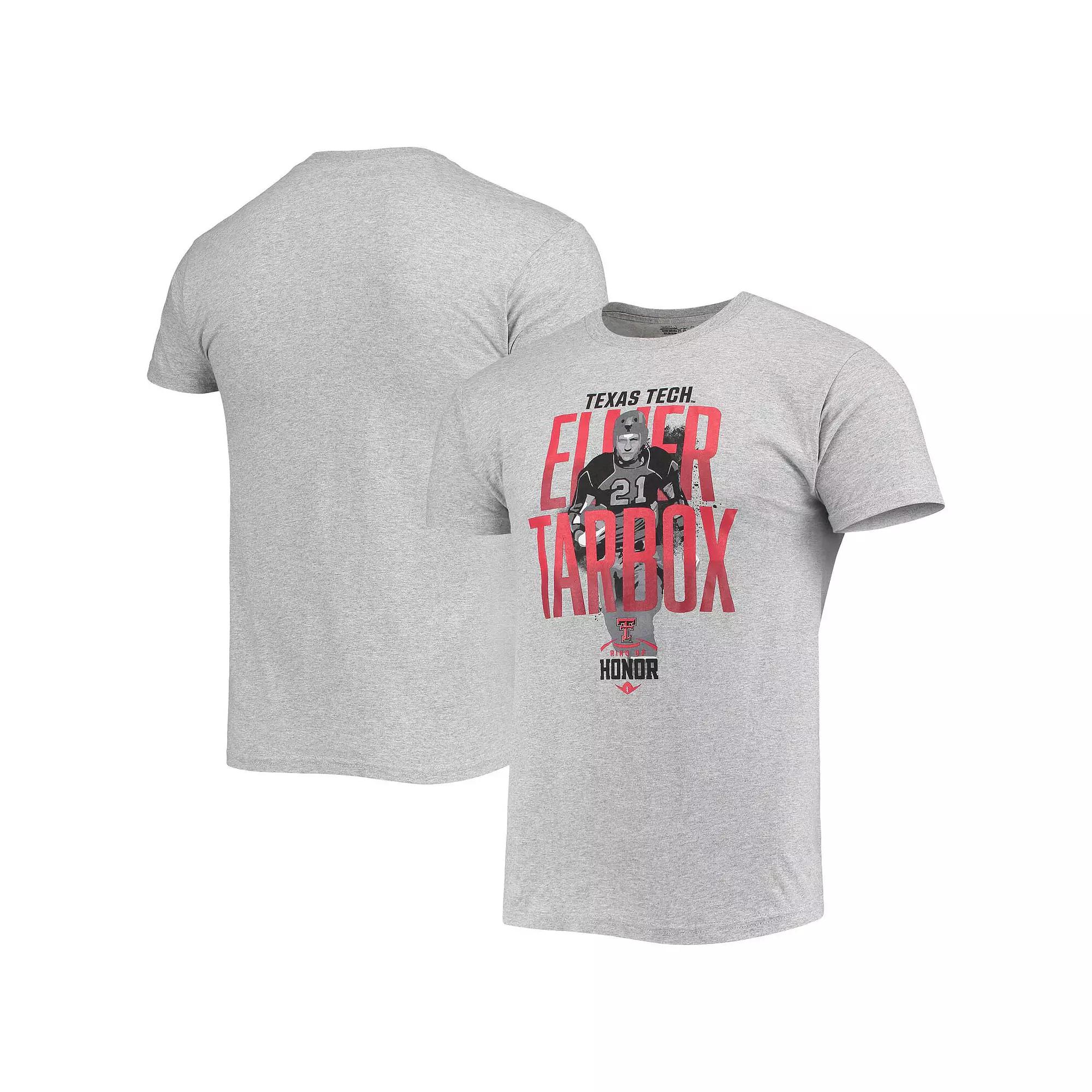 Mens Original Retro Brand Elmer Tarbox Heathered Gray Texas Tech Red Raiders Ring of Honor T-Shirt Product Image