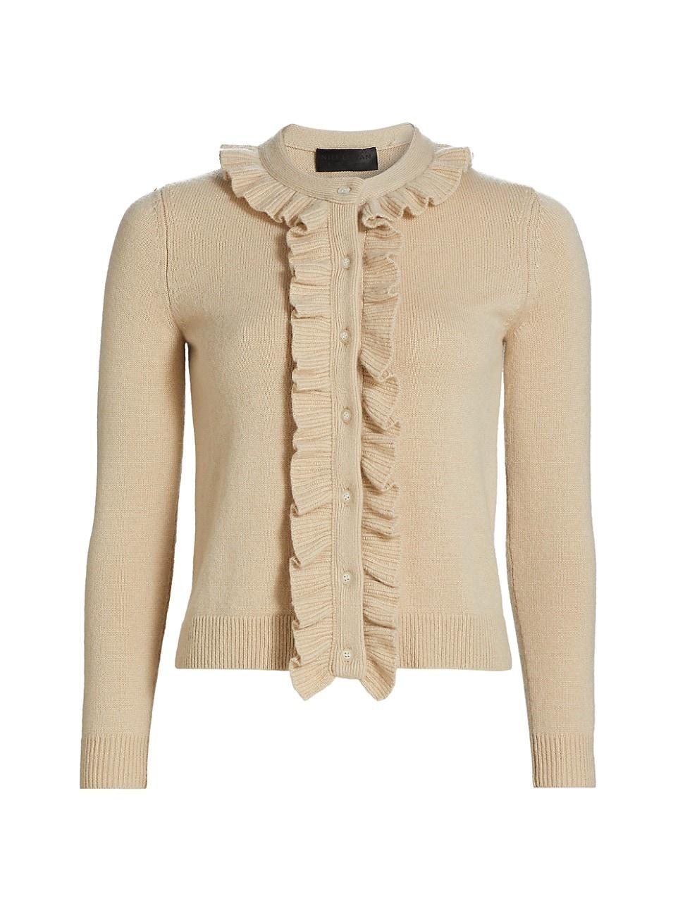 Womens Neave Ruffled Cashmere Cardigan Product Image