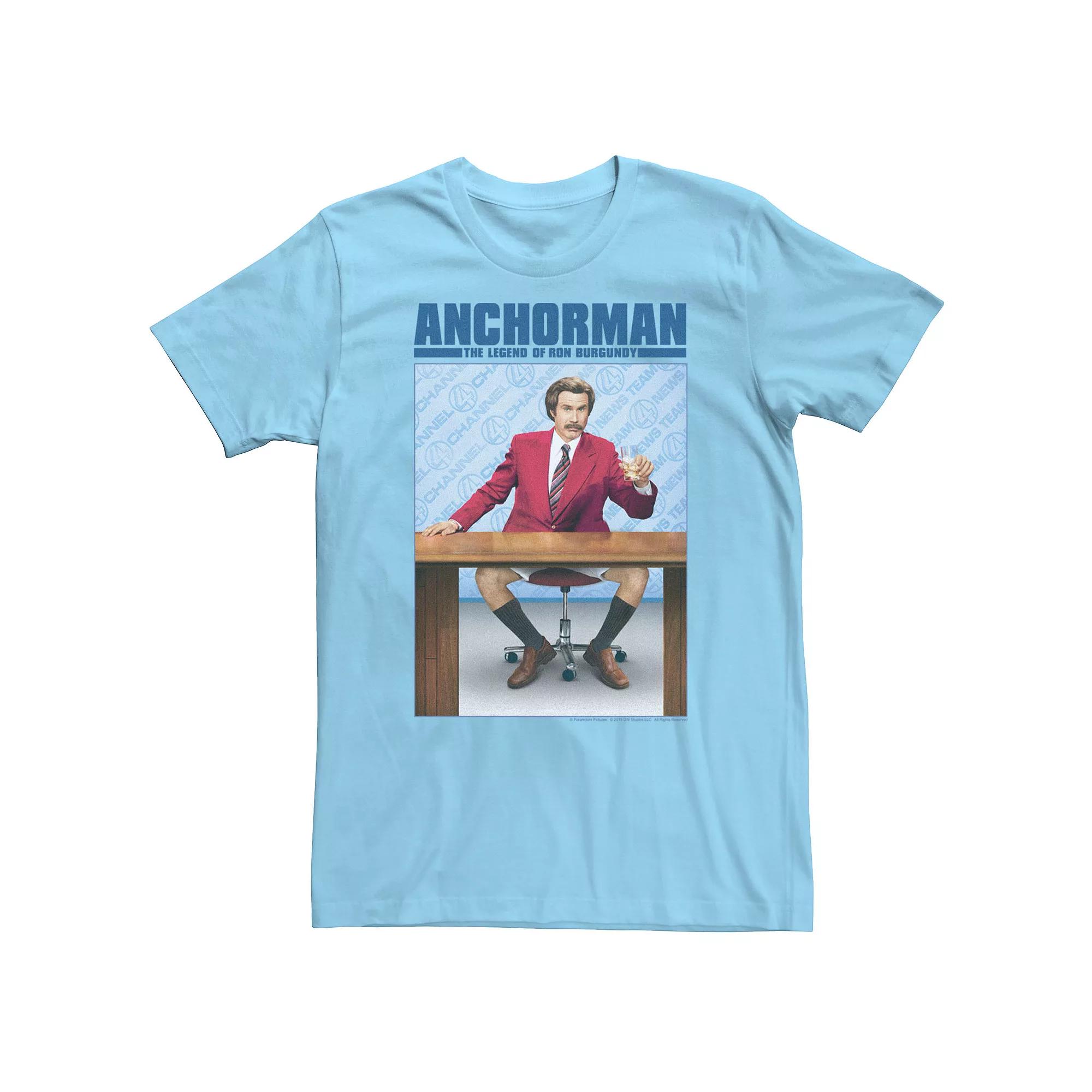Men's Anchorman Ron Burgundy Poster Tee,  Product Image