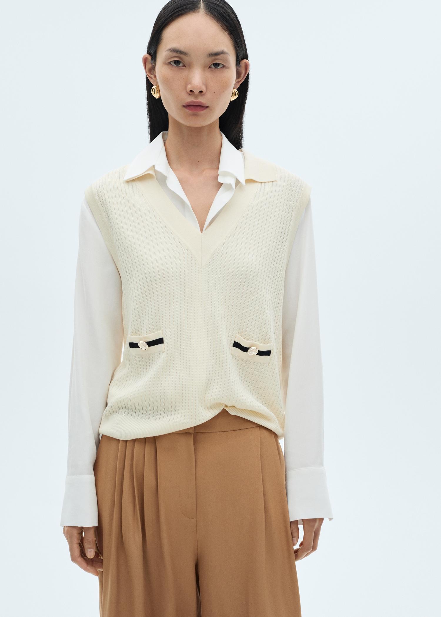 Wide-leg pleated pants - Women | MANGO USA Product Image