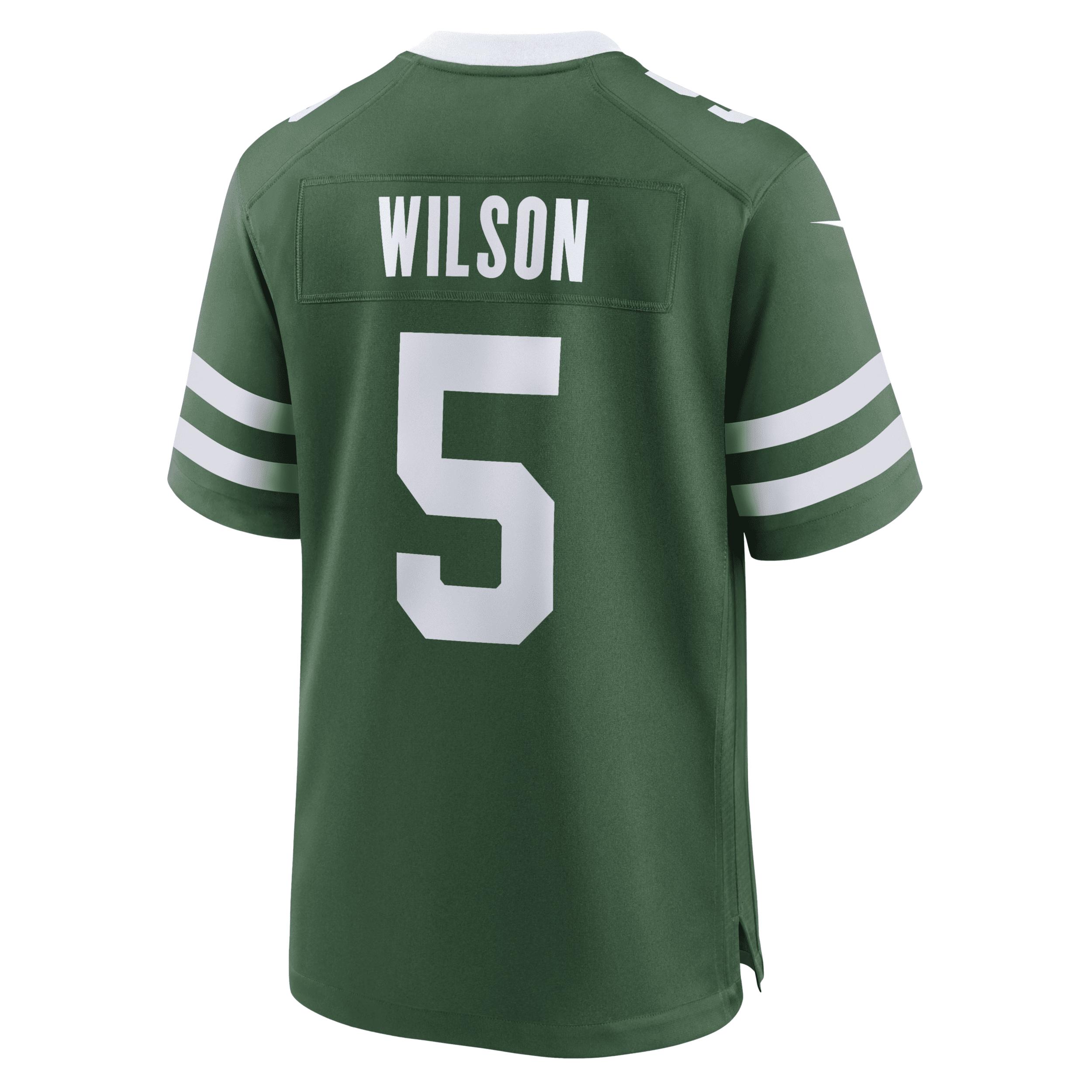 Garrett Wilson New York Jets Nike Mens NFL Game Football Jersey | 67NM03T672F-GTF Product Image