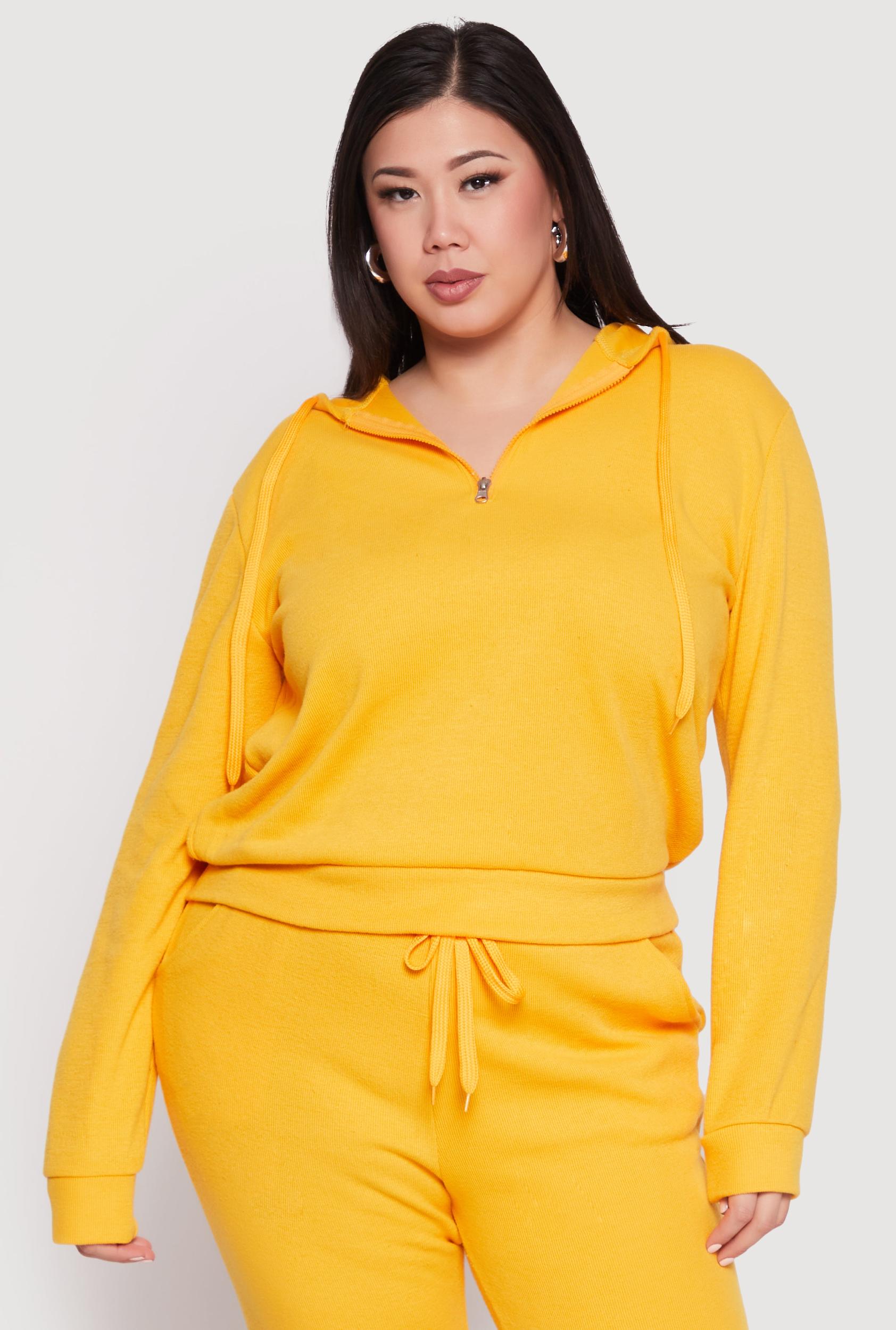Womens Plus Size Ribbed Knit Sweatshirt Product Image