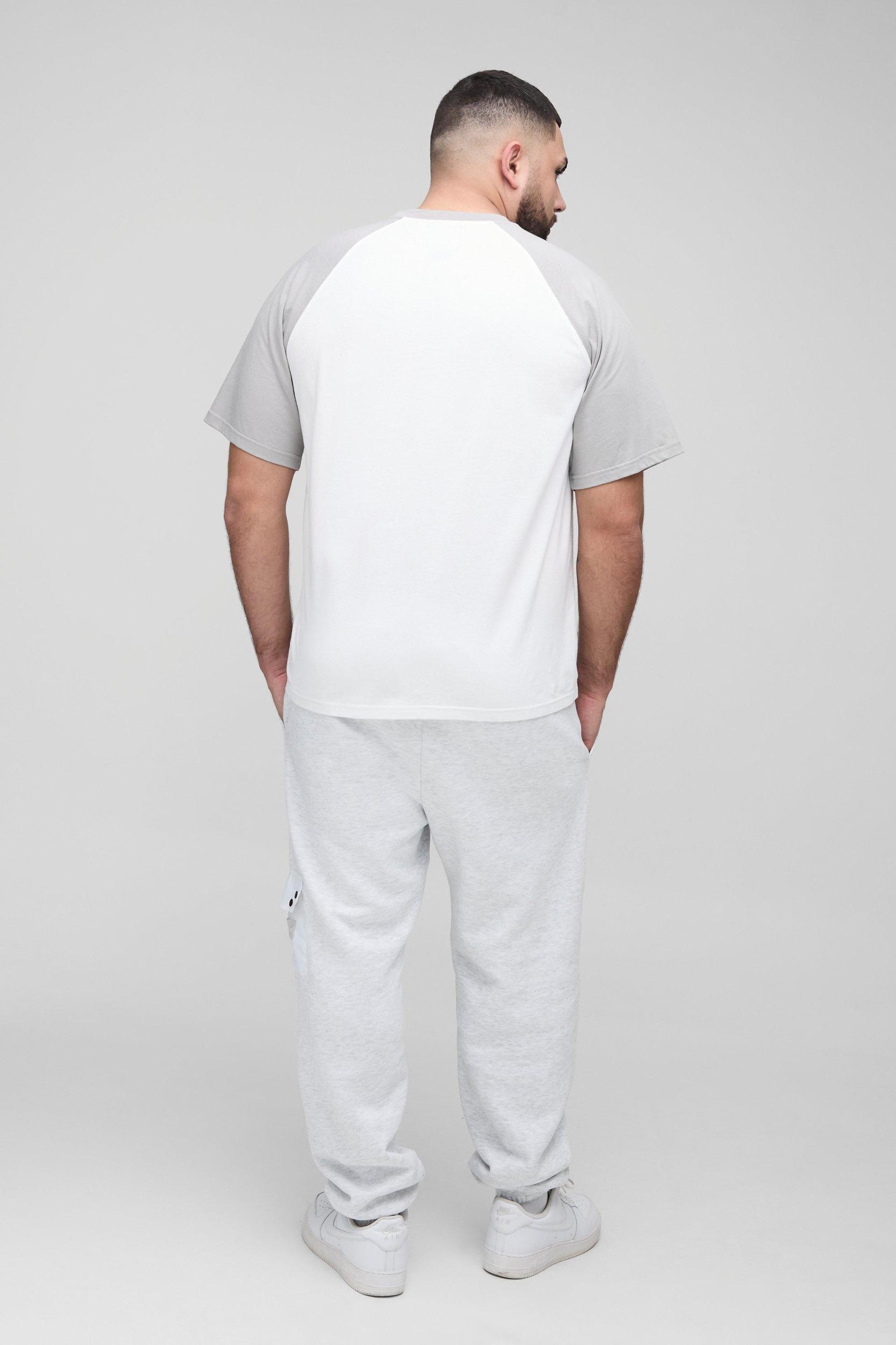 Plus Raglan Sleeve Regular Fit T-Shirt | boohooMAN USA Product Image