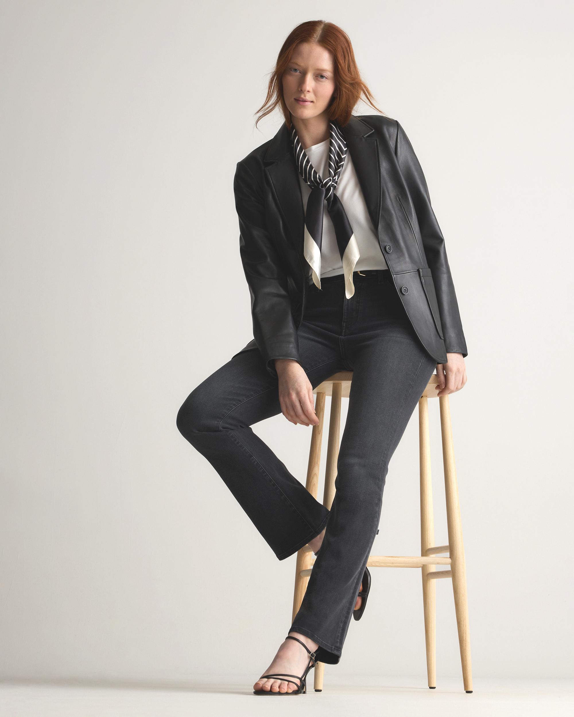 Quince | Women's Bella Stretch Kick Flare Jeans Organic Cotton Product Image