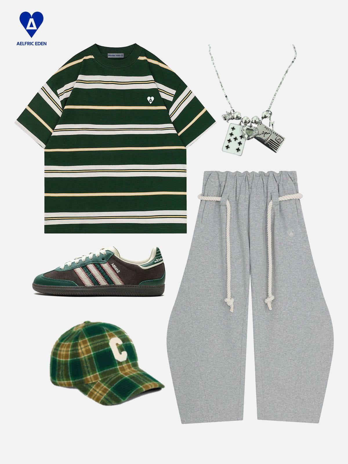 Aelfric Eden Green Stripe Tee Product Image