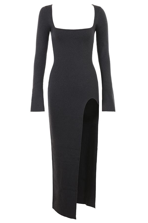 Tolani  charcoal cashmere knit maxi dress - sale Product Image