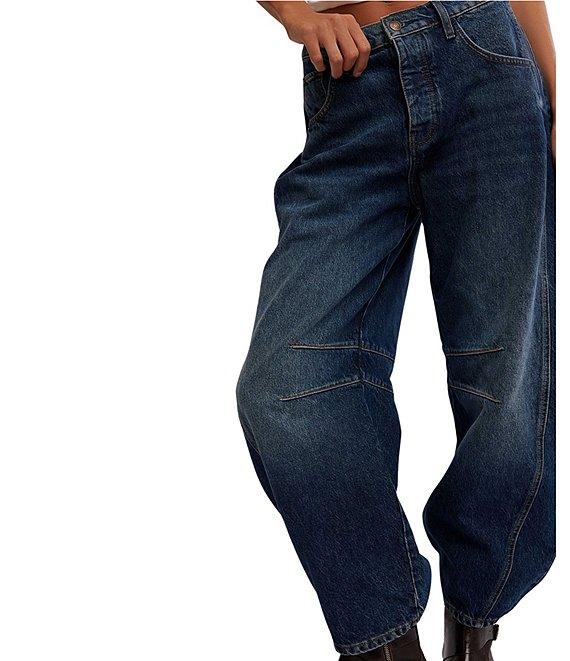 Free People We The Free Good Luck Mid-Rise Wide Leg Barrel Jeans Product Image