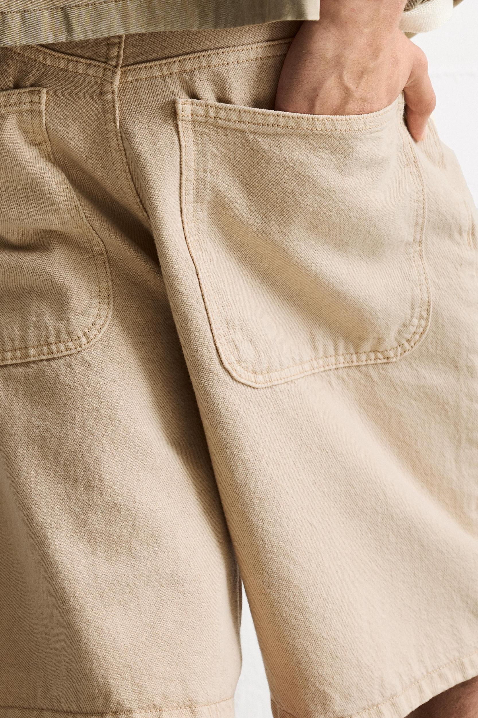 Baggy denim Bermuda shorts Product Image