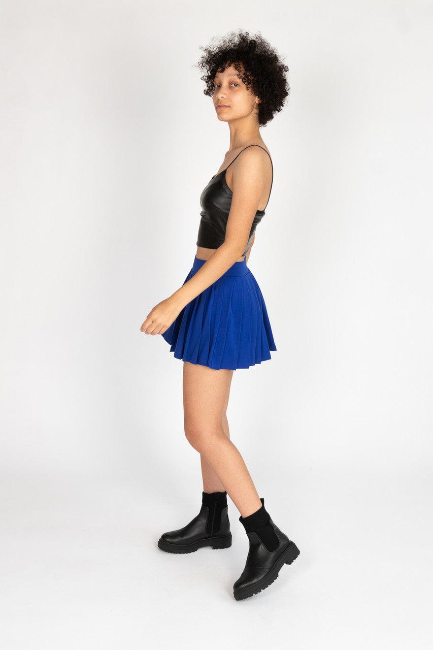 Cobalt Blue Pleated Tennis Skort Product Image