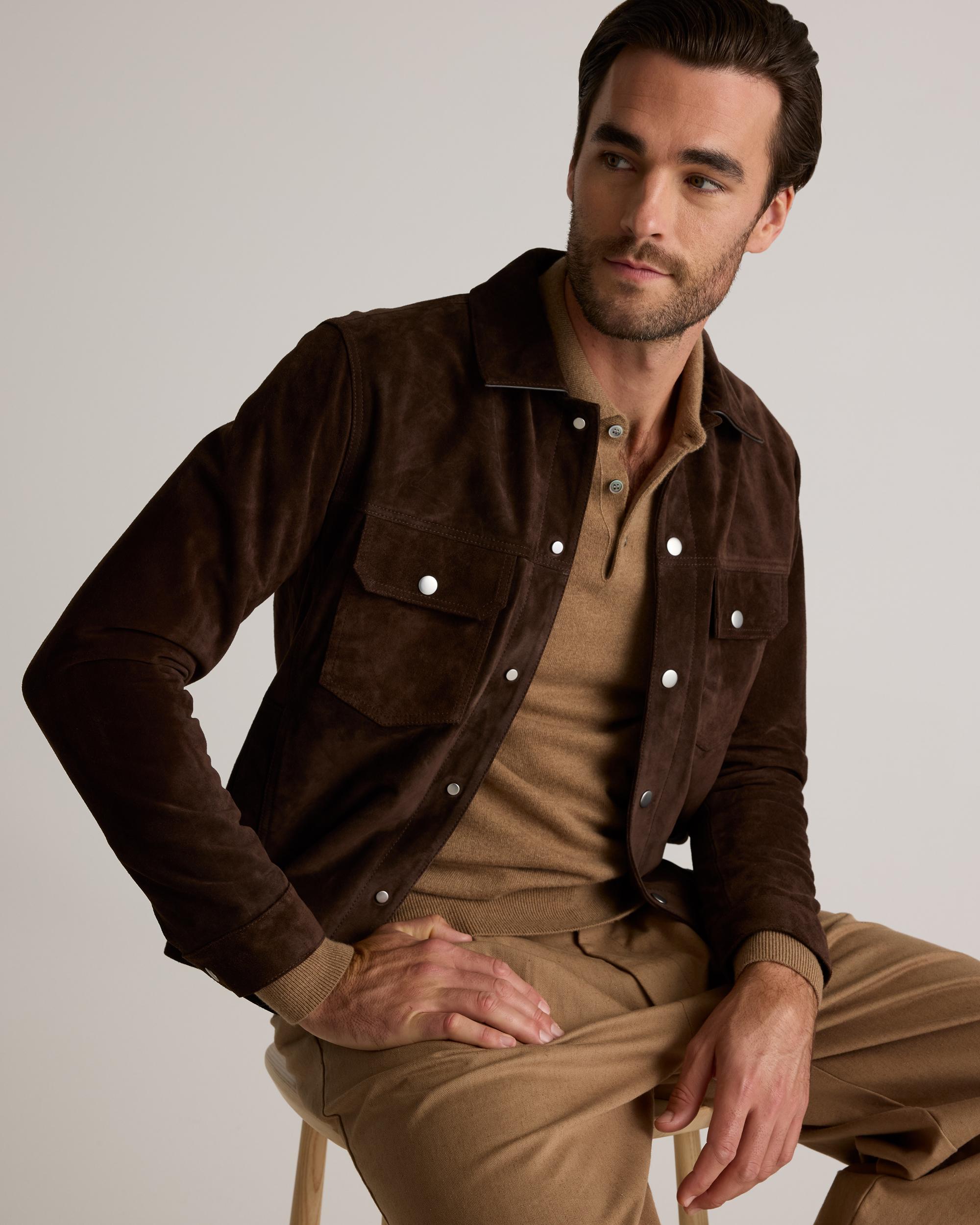 Quince | Men's Italian Suede Trucker Jacket Suede Leather Product Image