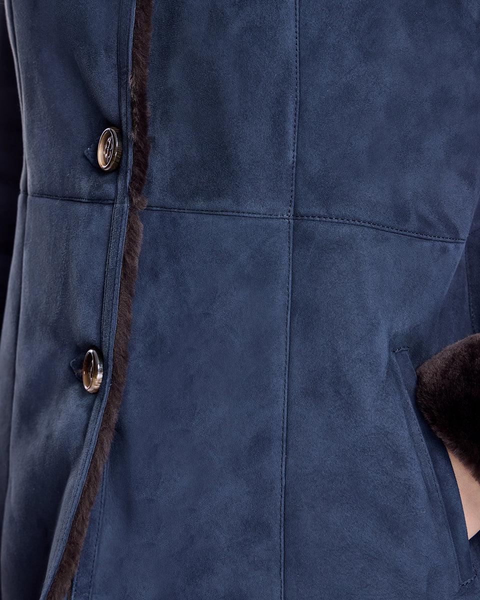 Shearling Jacket with Stand Collar-Maximilian Product Image