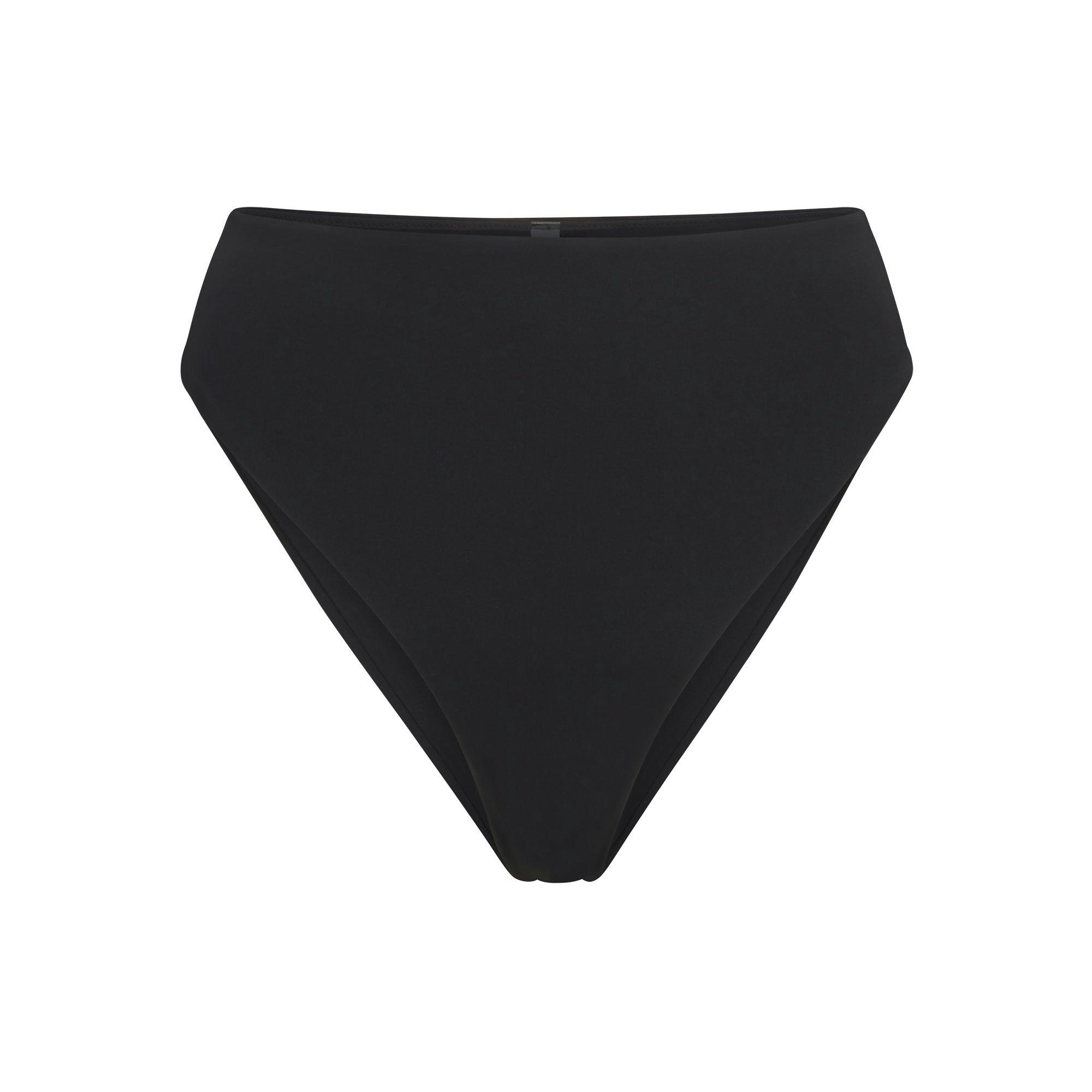 SIGNATURE SWIM HIGH-WAISTED BIKINI BOTTOM | ONYX Product Image