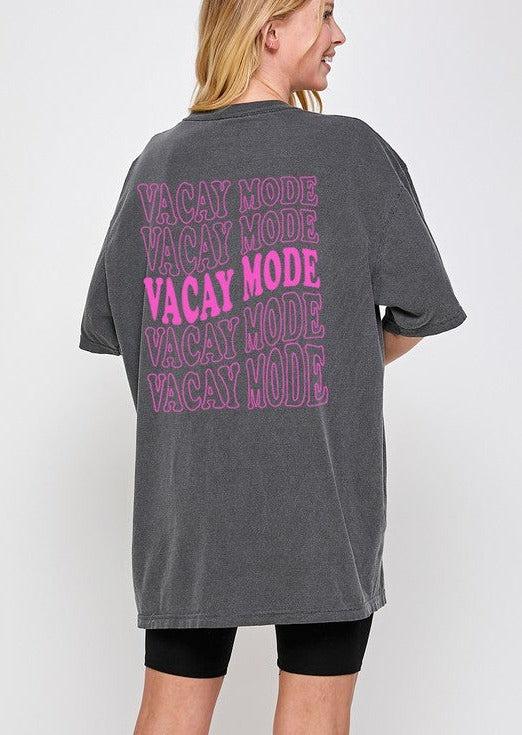 Vacay Mode Vintage Graphic Oversized Tee Product Image