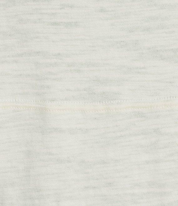 Faherty Organic Cotton Slub Varsity Knit Striped V-Neck Short Sleeve Tee Product Image