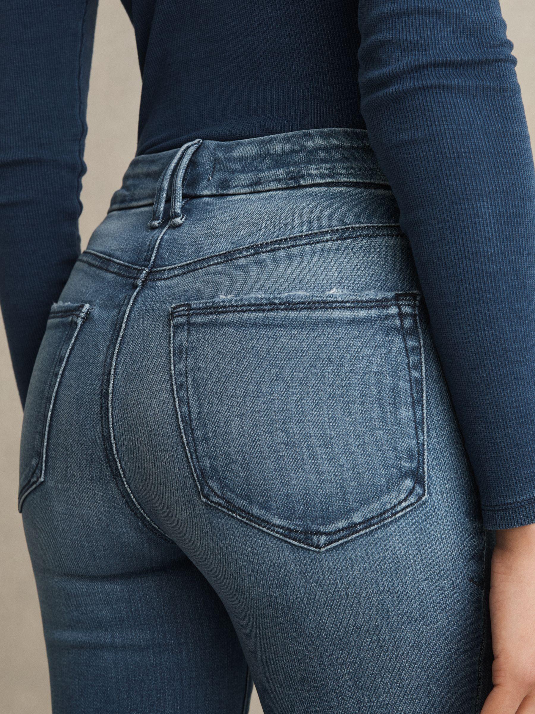 Good American Cropped Bootcut Jeans in Indigo Product Image