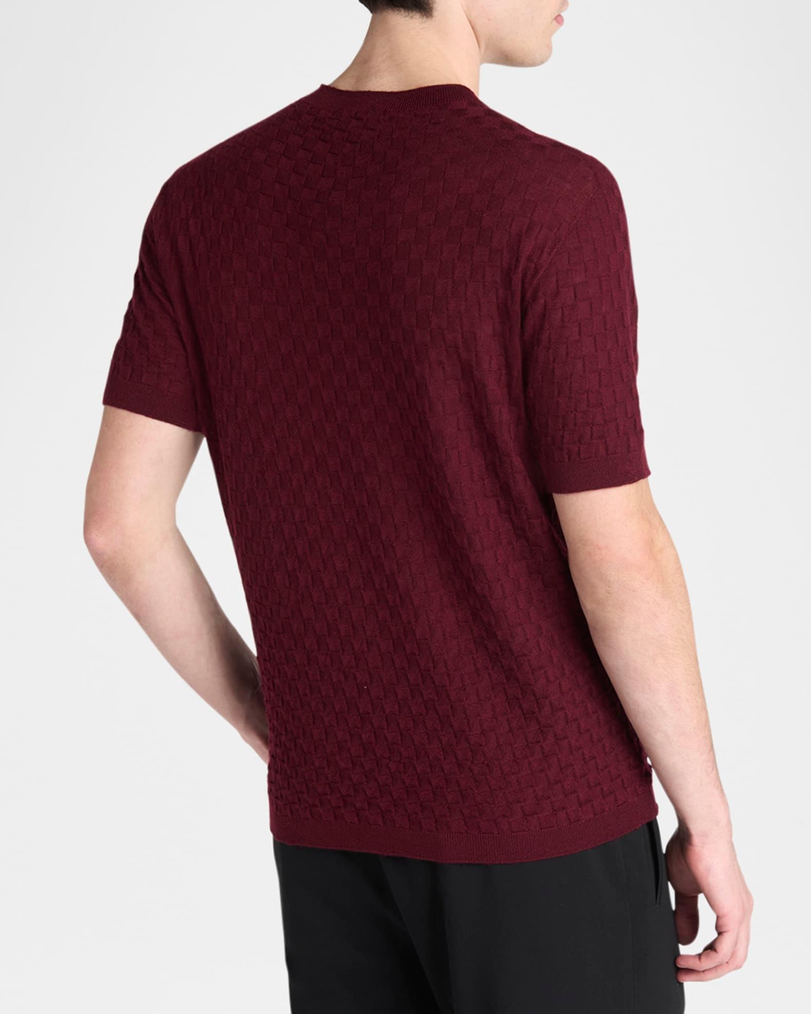 Men's Woven Quadrant Cashmere and Silk Crewneck Sweater Product Image