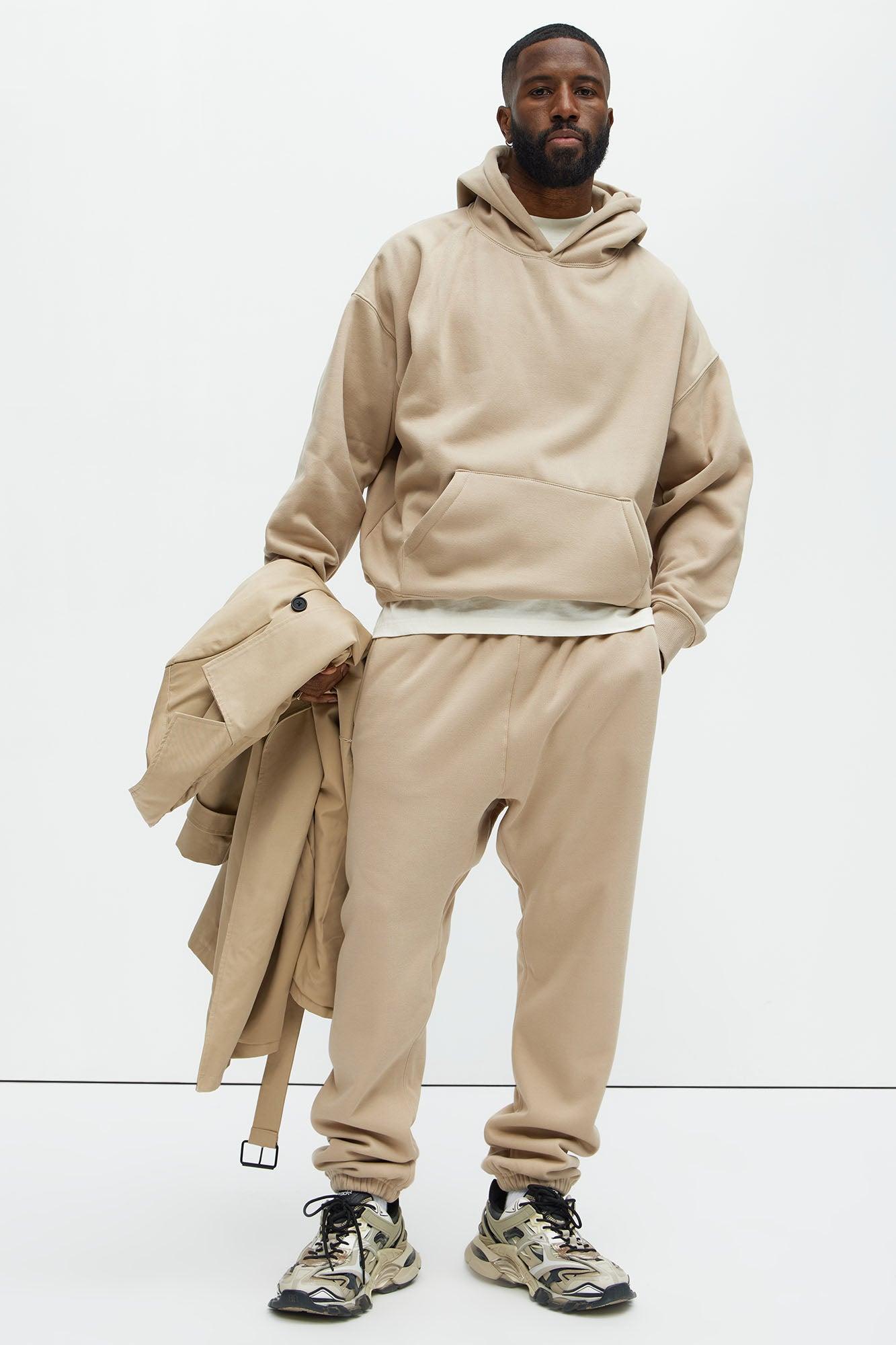 Tyson Oversized Heavyweight Hoodie - Taupe Product Image