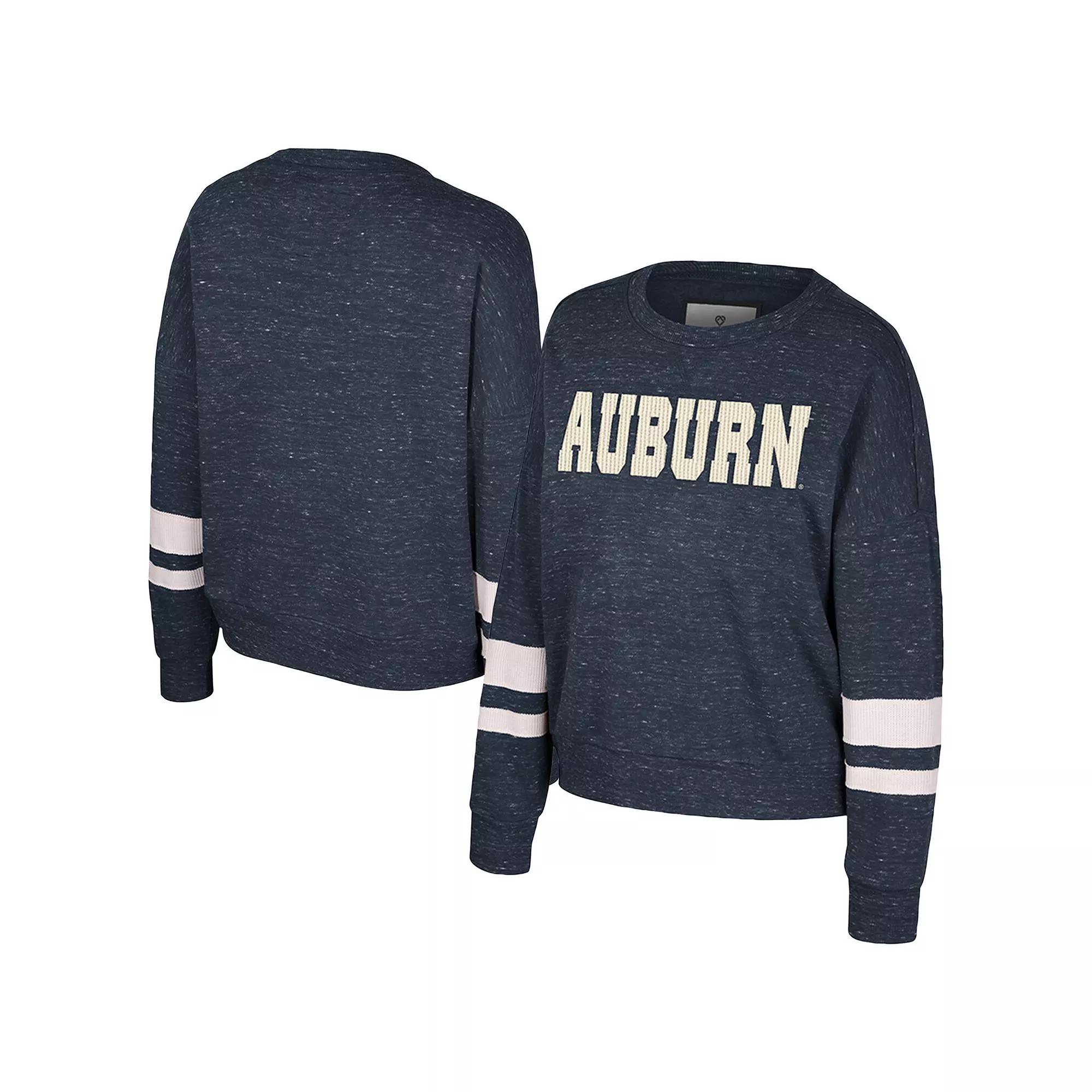 Women's Colosseum Navy Cal Bears Lost City Speckle Pullover Sweatshirt,  Product Image