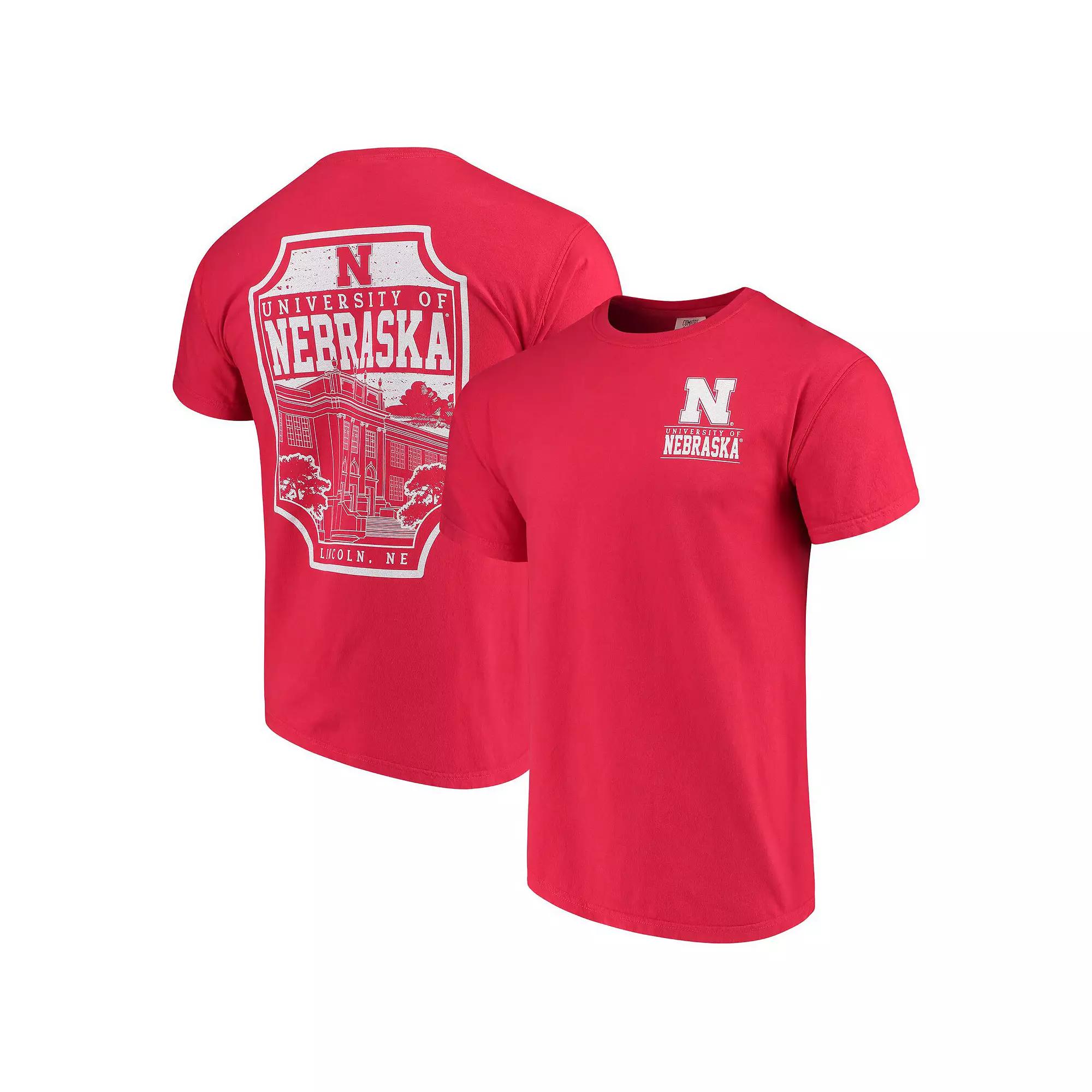 Men's Scarlet Nebraska Huskers Comfort Colors Campus Icon T-Shirt, Size: 2XL, Red Product Image