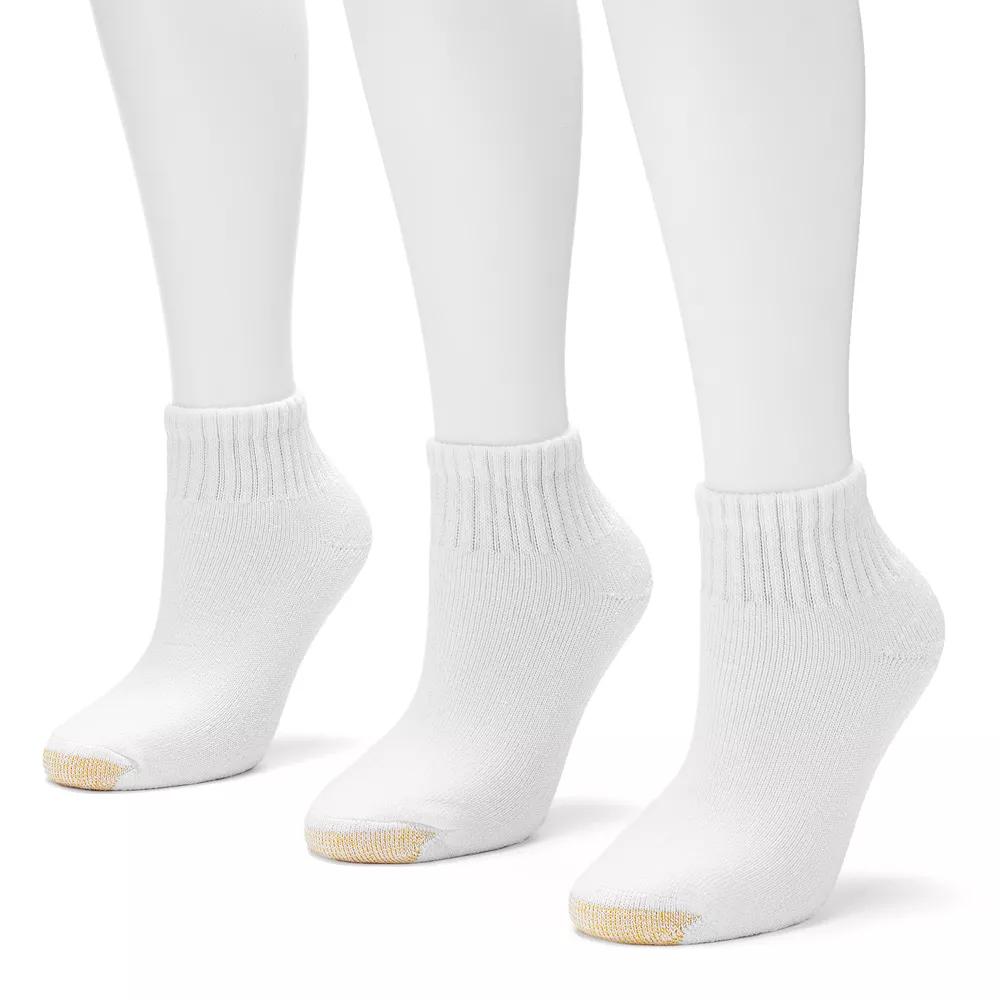 Women's GOLDTOE® 3-pack Ultra Tec Quarter Socks,  Product Image