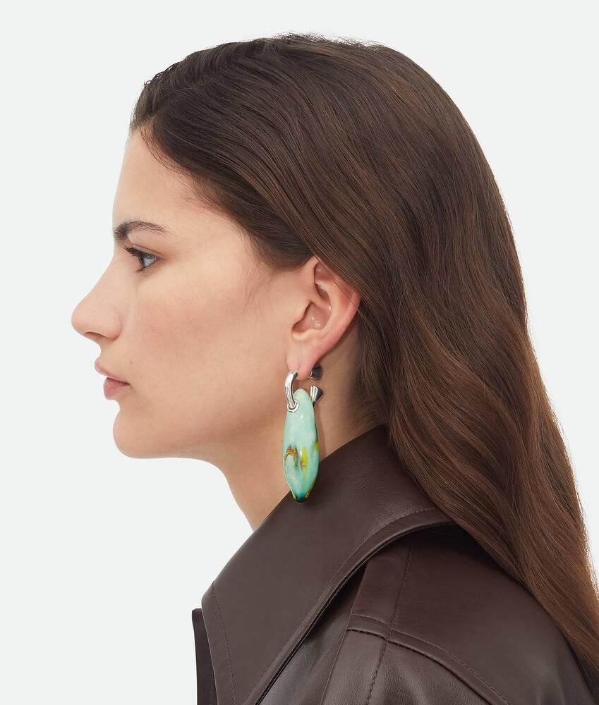 Women's Ellipse Large Ceramic Earrings in Multicolor Product Image