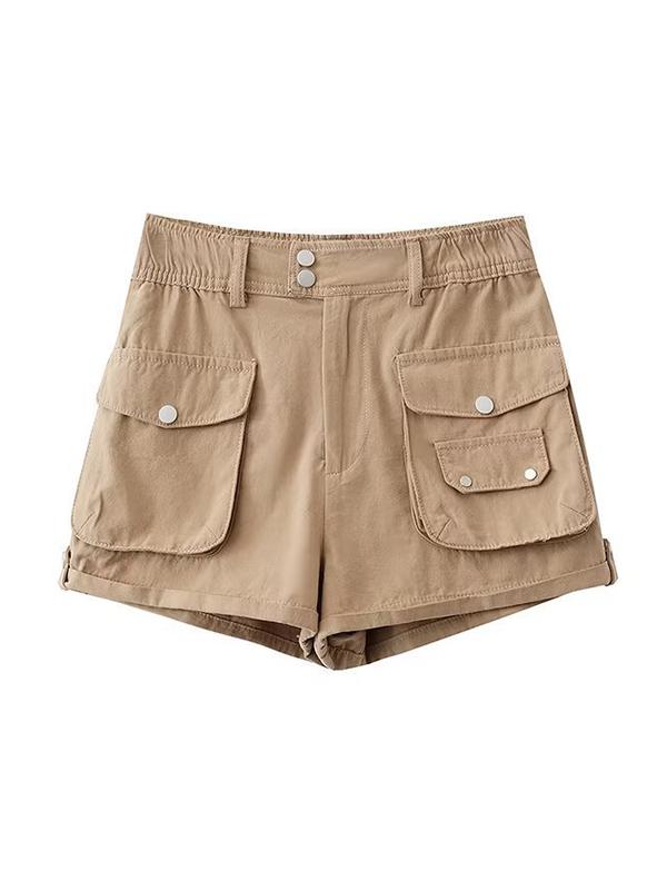 Rolled Cargo Pockets Shorts Product Image