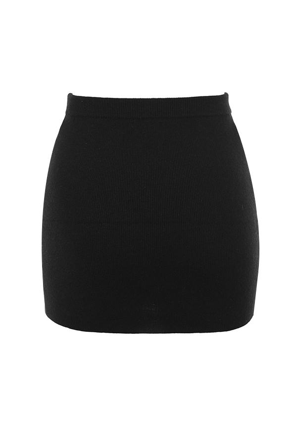 Avril  black cashmere mini skirt - sale Product Image