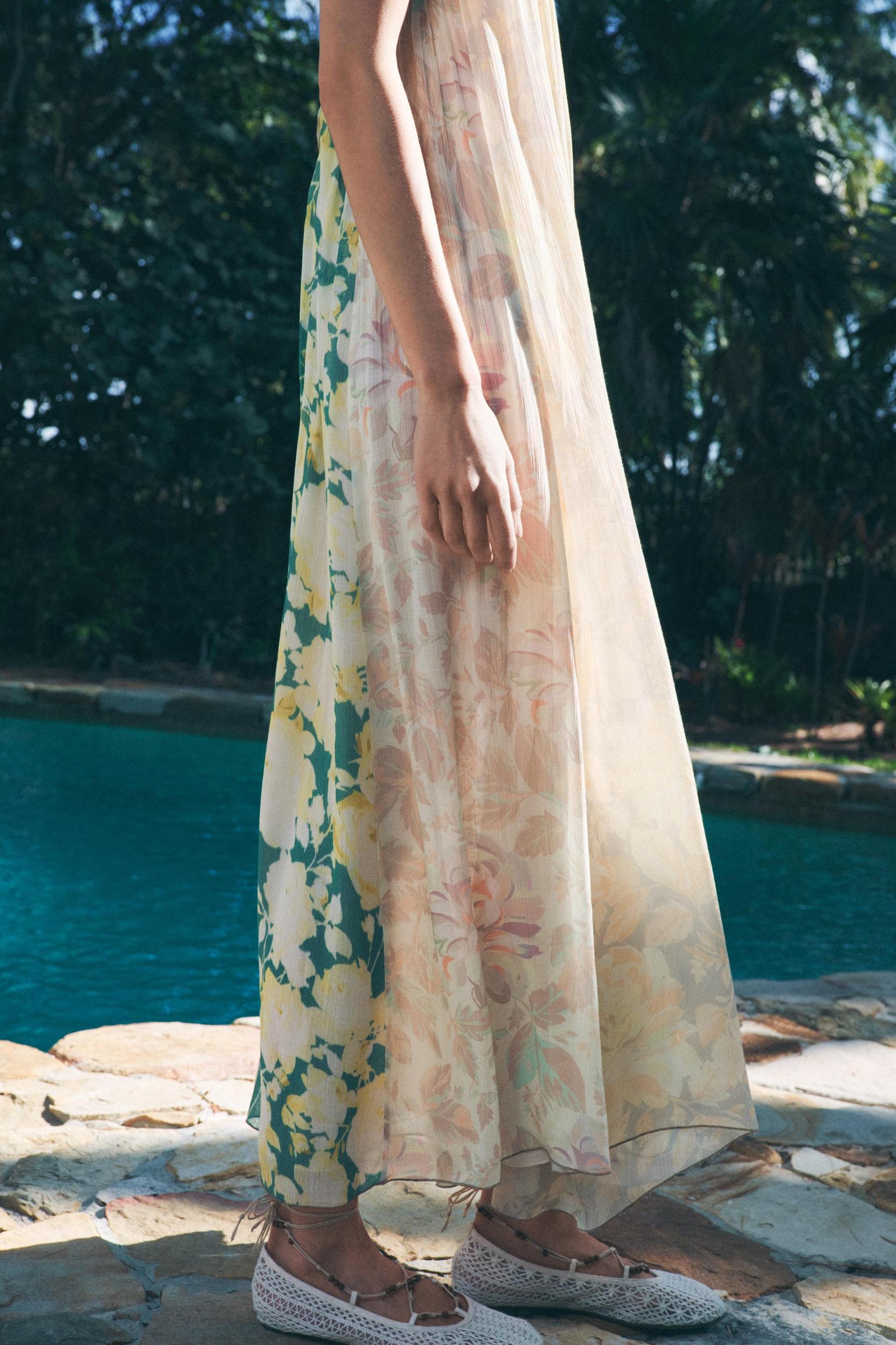 FLORAL PATCHWORK DRESS ZW COLLECTION Product Image