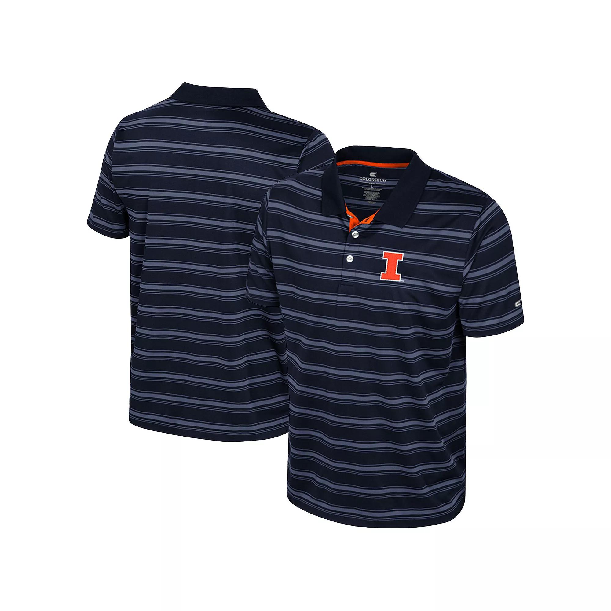 Men's Colosseum Navy Gonzaga Bulldogs Milk Steak Polo,  Product Image